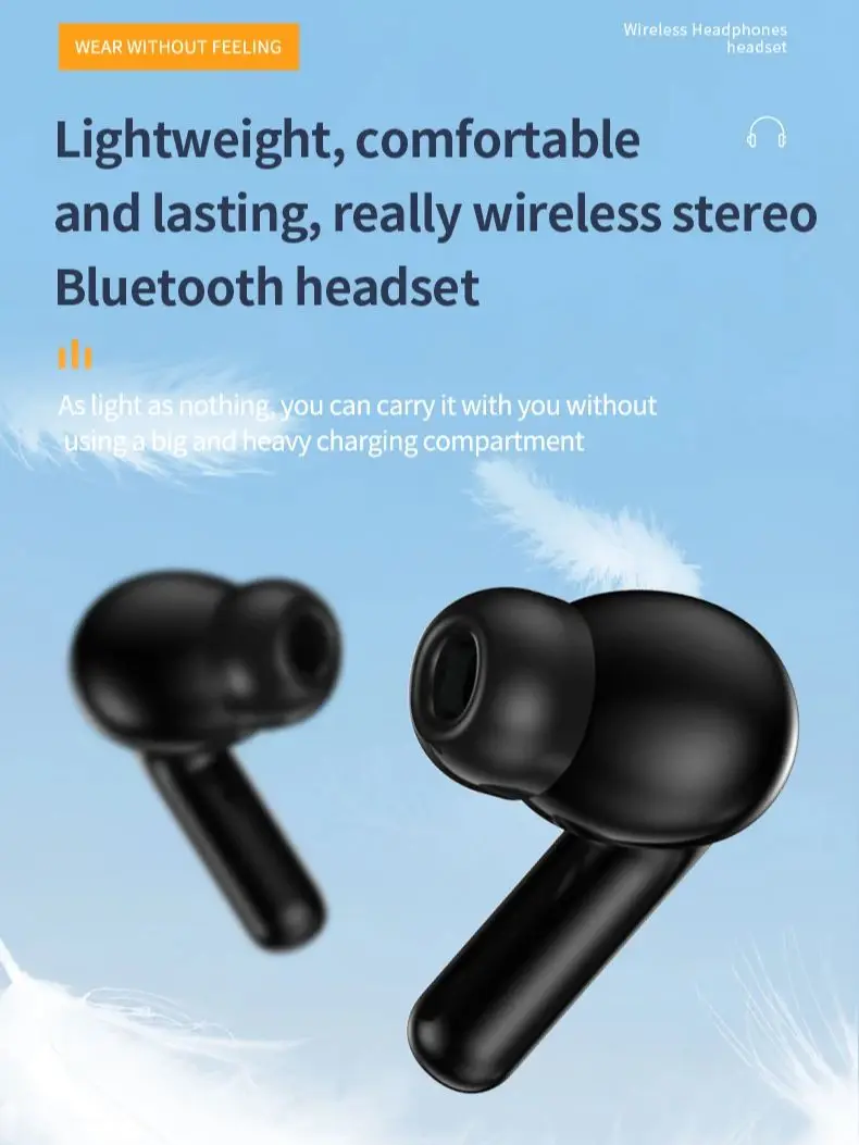 

50% OFF Choice For Sooyn Tws in-ear headphones ANC Battery life 6 hours Exquisite style YW15 LZ-45 gaming bluetooth earphone 5.4