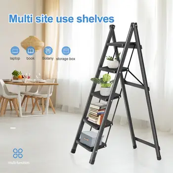 미끄럼 방지 발판, 다기능 가정용 접이식 사다리, 신축성 있는 헤링본 사다리, 다기능 5단 사다리 10 best sales 계단 - №2