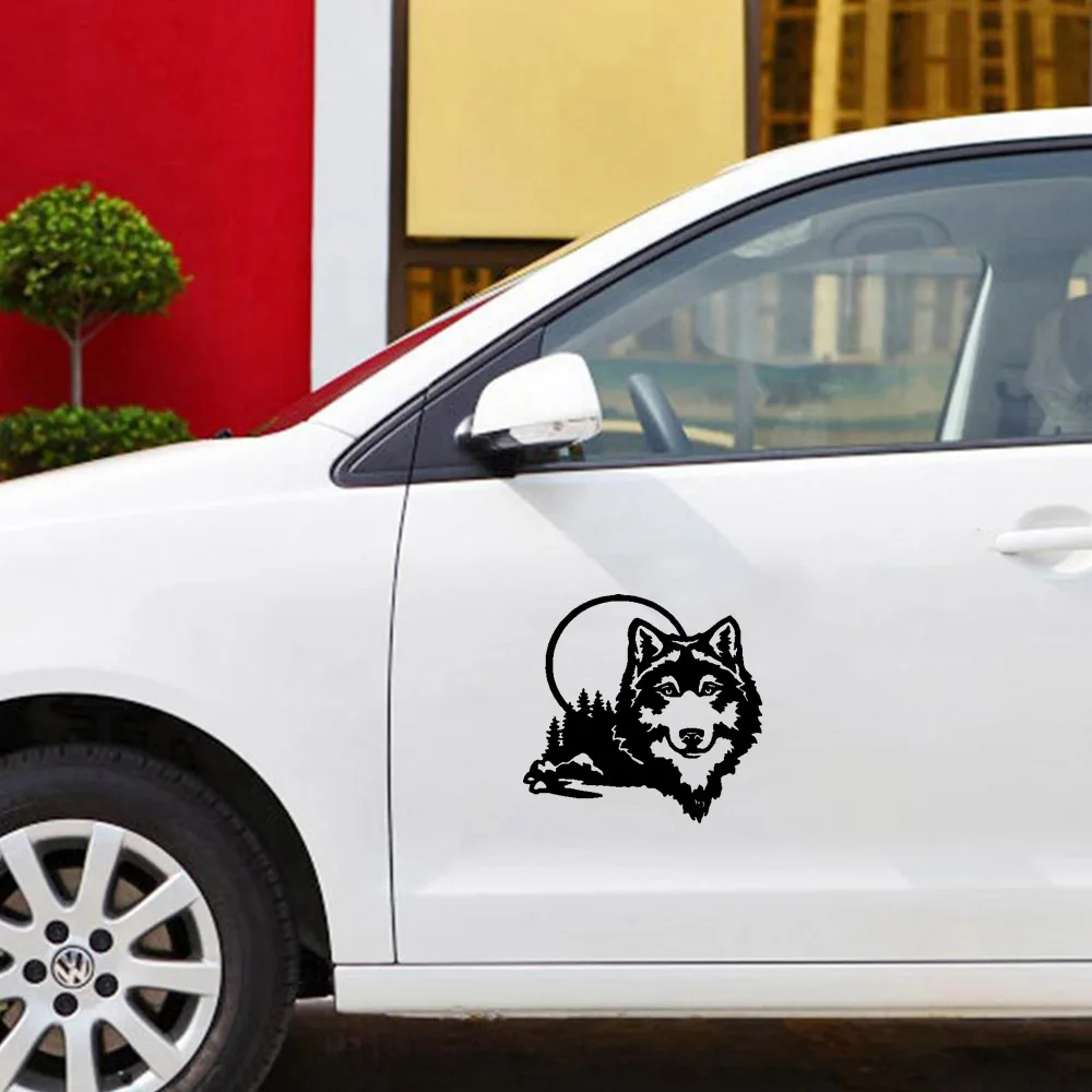 1PC Creative Wolf Waterproof Car Sticker Accessories For Mazda Cruze Peugeot Window Body Vinyl Decals
