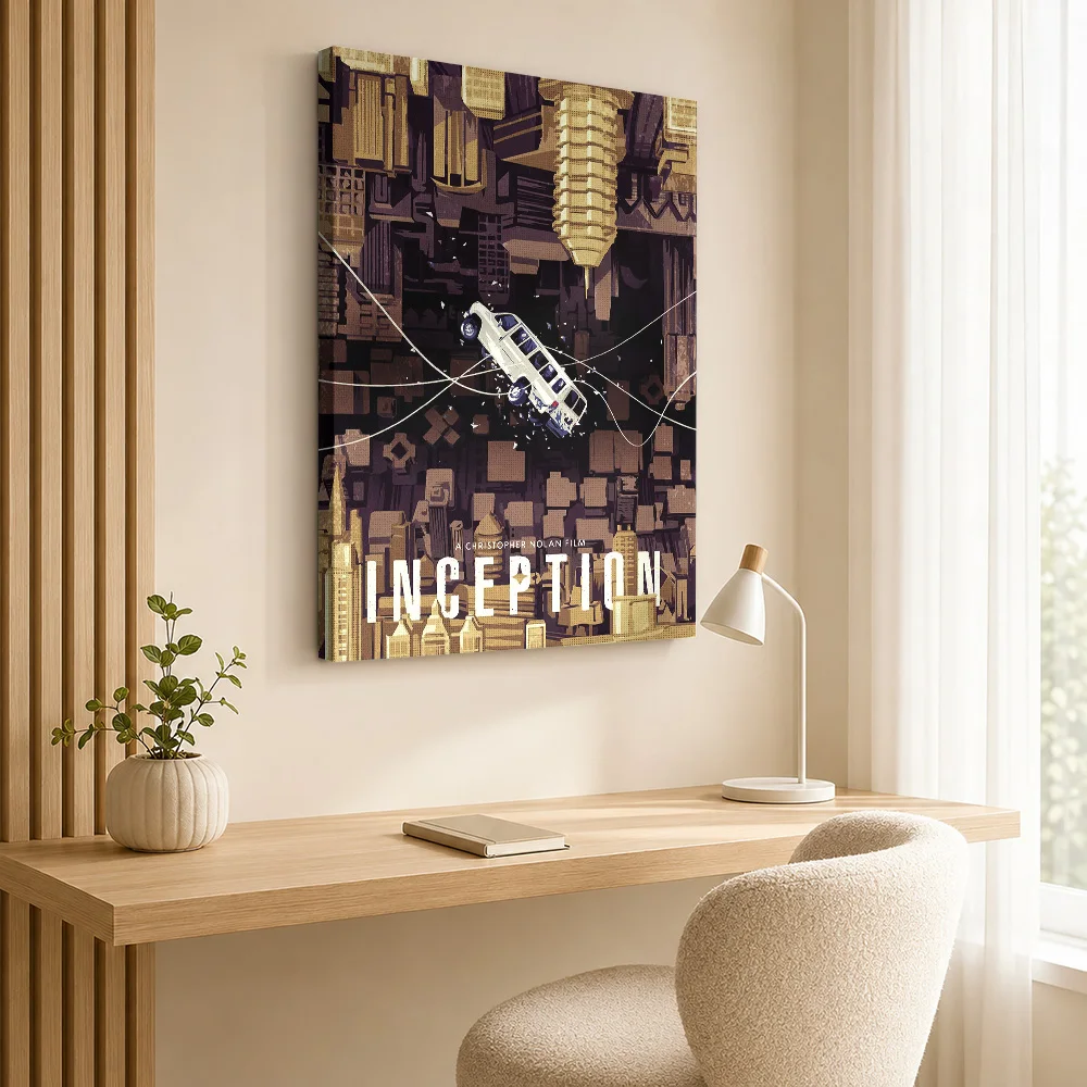 INCEPTION Canvas Print Poster Personalized Vintage Movie Canvas Wall Art for Home Theater Decor Collectible Ready to Hang Gift