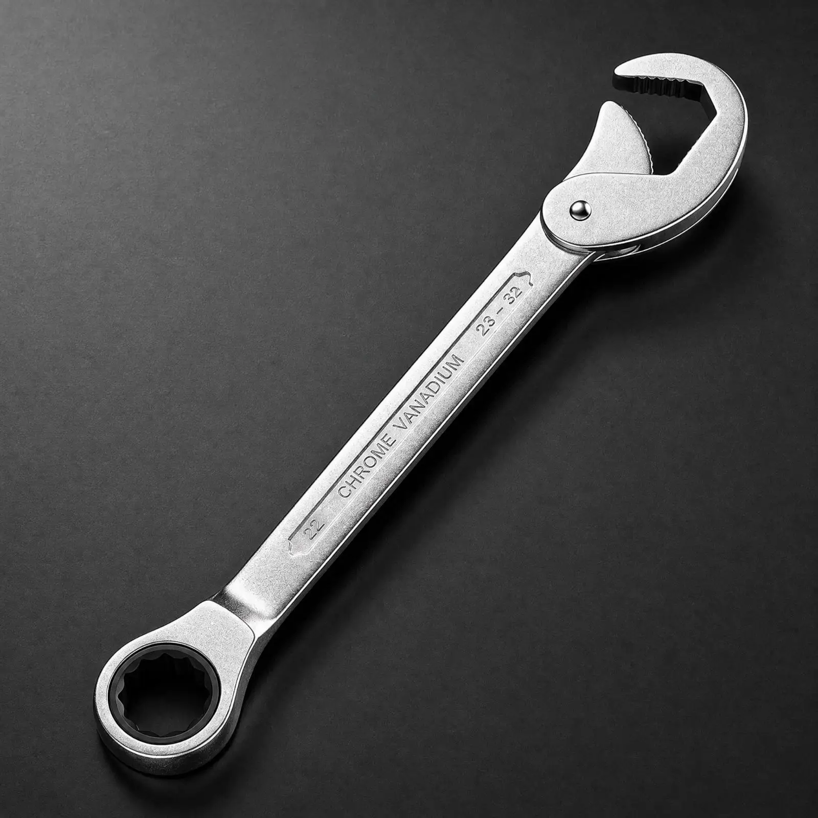 Universal Ratchet Wrench 72 Tooth 5 Degree Swivel Head Dual End Open Jaw Box Spanner for Auto Repair Workshop Tools