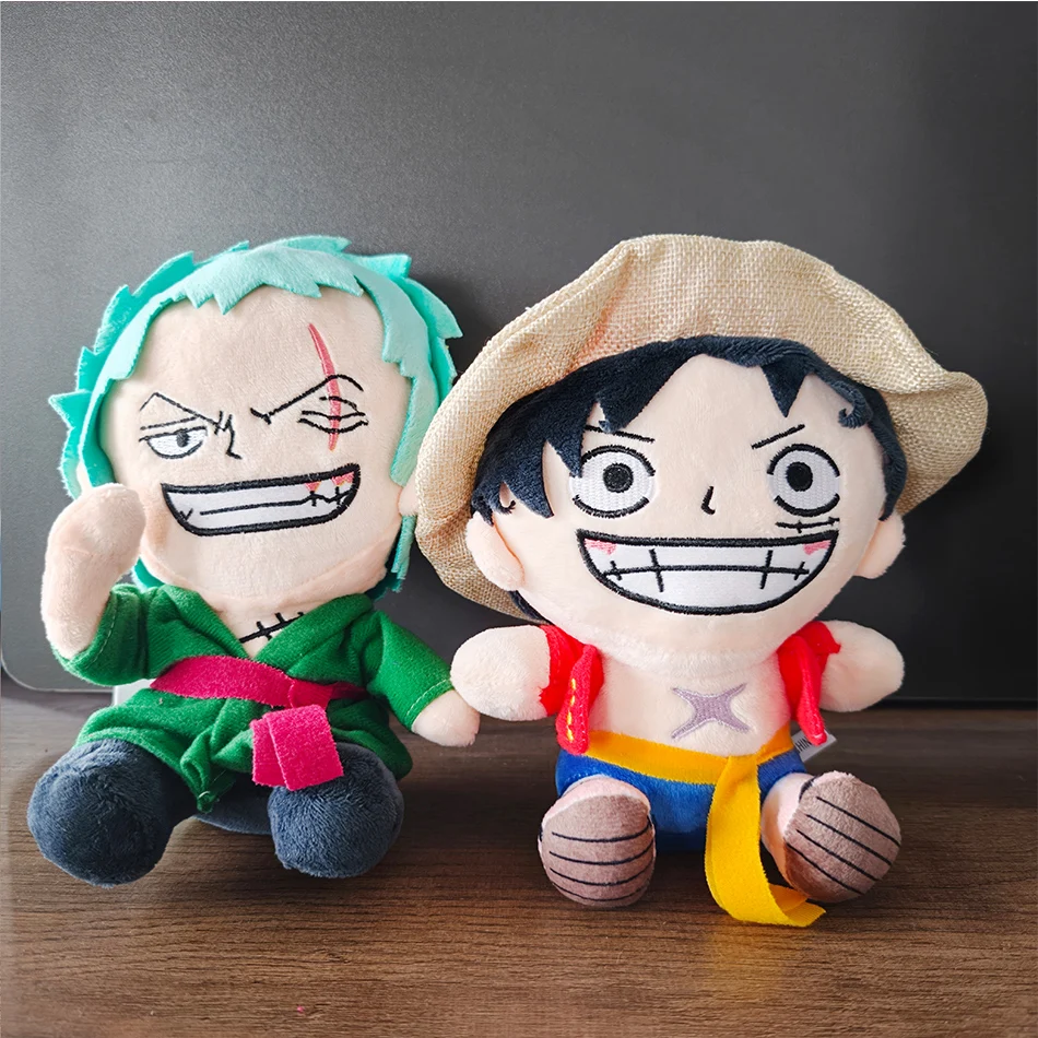 

НОВИНКА: Плюшевые игрушки One Piece (25 см) — Зоро и Луффи, милые мультяшные плюшевые куклы-подвески, подарки на Рождество и День рождения