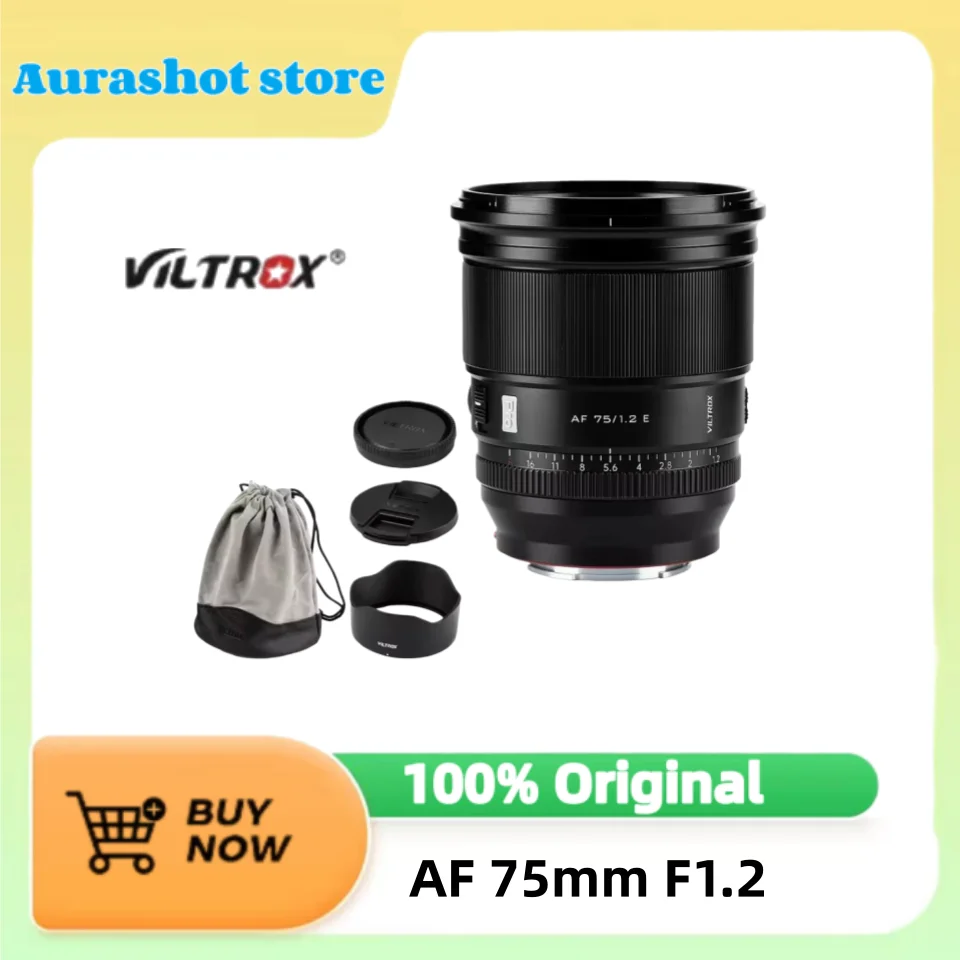 Объектив Viltrox 75 мм F1.2 pro с автофокусом для Sony E ZVE10 A6400 A6700 Nikon Z Z30 Z6 Z5 Z50 Fujifilm XF, совместимый с APS-