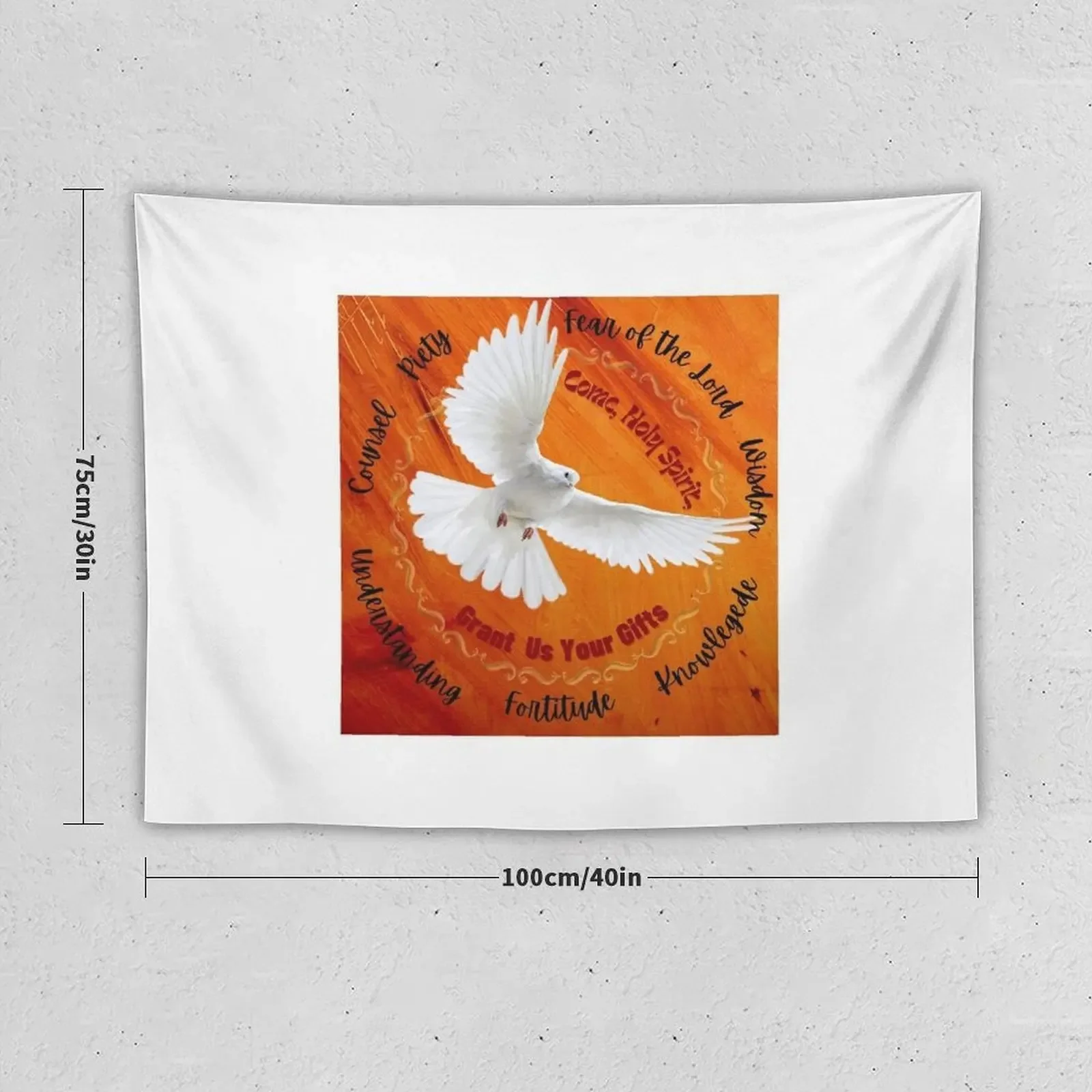 Pentecost: Ask for Gifts of the Holy Spirit Tapestry Home Decoration Home Decorating Bed Room Decoration Bedroom Deco Tapestry