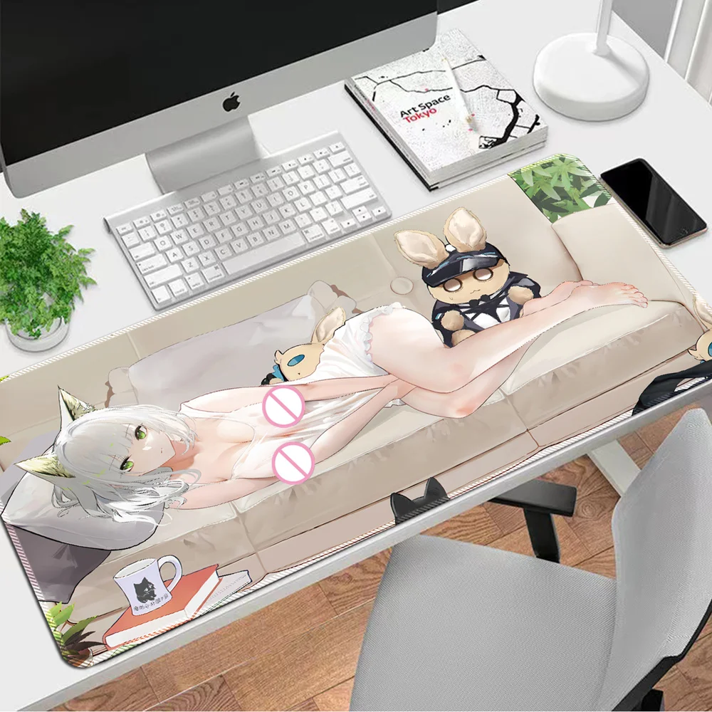 

900x400x2mm 3mm Arknights Kal'tsit Sexy Keyboard Desk Mousepad Anime Large Mouse Pad Landscape Mat Big XL Gamer Gaming Playmat