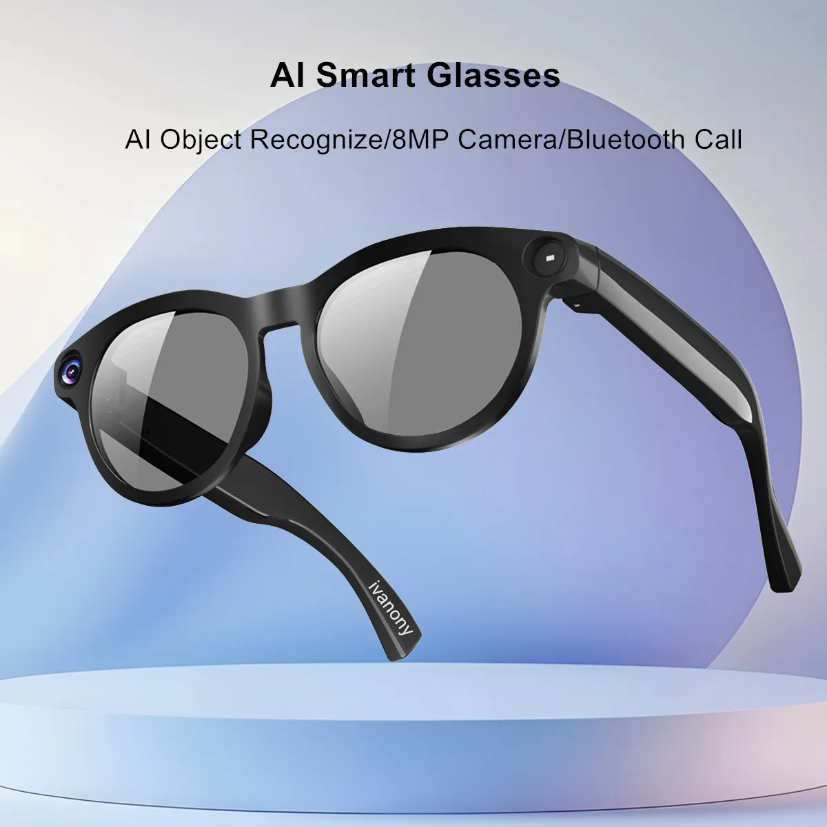 

Smart Camera Glasses for Man 8MP HD Camera Translation Meeting Recording Video Shooting Object Recognize AI Glasses Smart 2026