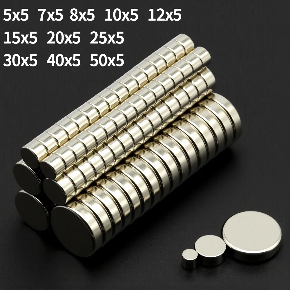 10x5 20x5 25x5 30x5 Round Super Strong Magnet Powerful Neodymium Magnets N35 NdfeB Permanent Magnetic imanes Refrigerator Magnet