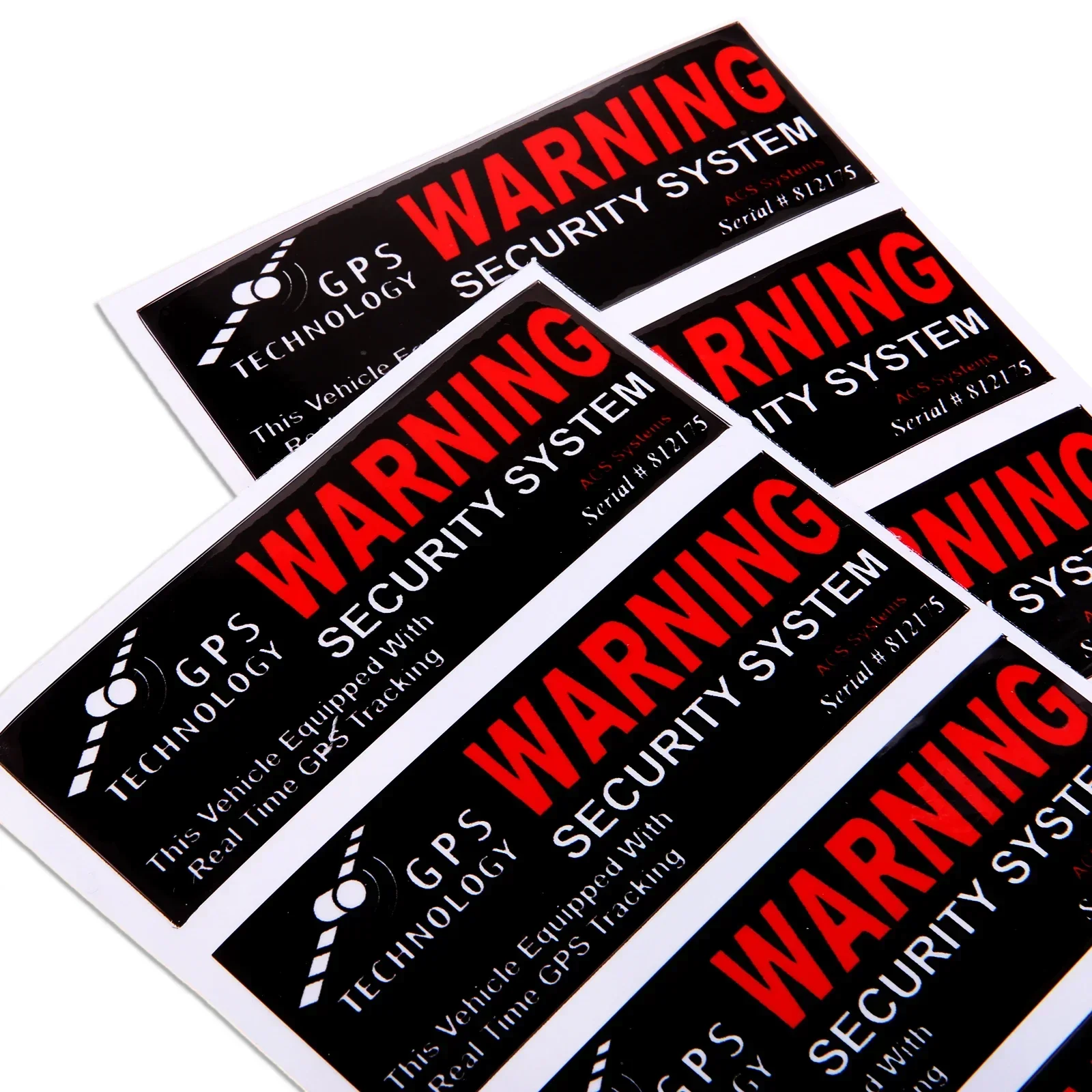 4Pcs Gps Warning Security System Car Sticker Personalized Decal Truck Motorcycle Auto Accessories Decoration PVC 10cm*3.5cm