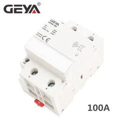 GEYA GYHC 2상 100A AC 접촉기 220V 230V DIN 레일 가정용 모듈식 접촉기 스위치 컨트롤러 스마트 홈 호텔용