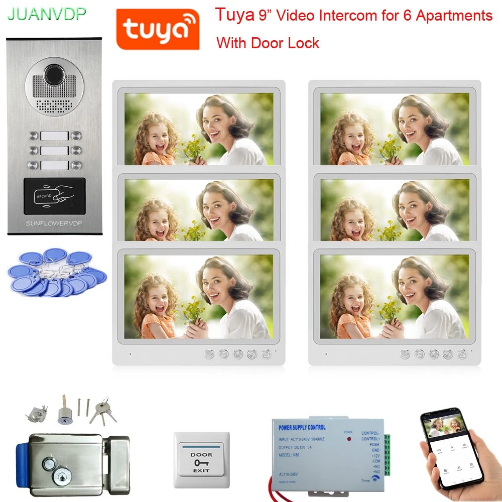 9inches Tuya Video Door Intercom 9