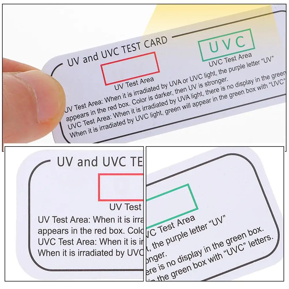 

6 Pcs Sunlight UV Testing Cards Indoor Strip Ultraviolet Indicator Paper Uvc Uvc-uva