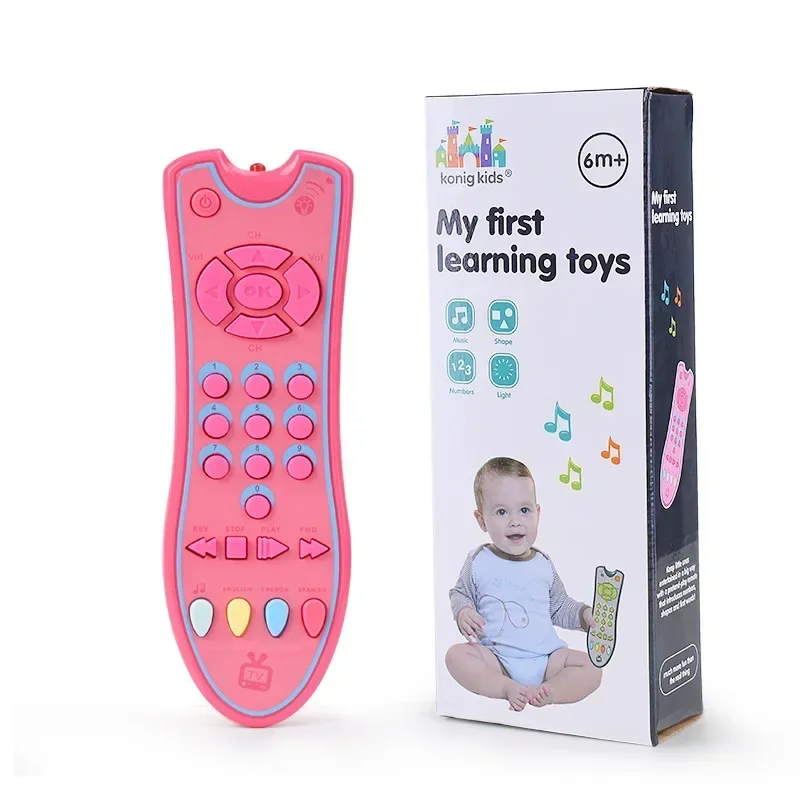 Multifunktions-Babyspielzeug, Telefonnummer, Musik, Fernbedienung, Licht, beruhigendes Design, kognitives Training, Urlaub, Weihnachtsgeschenk