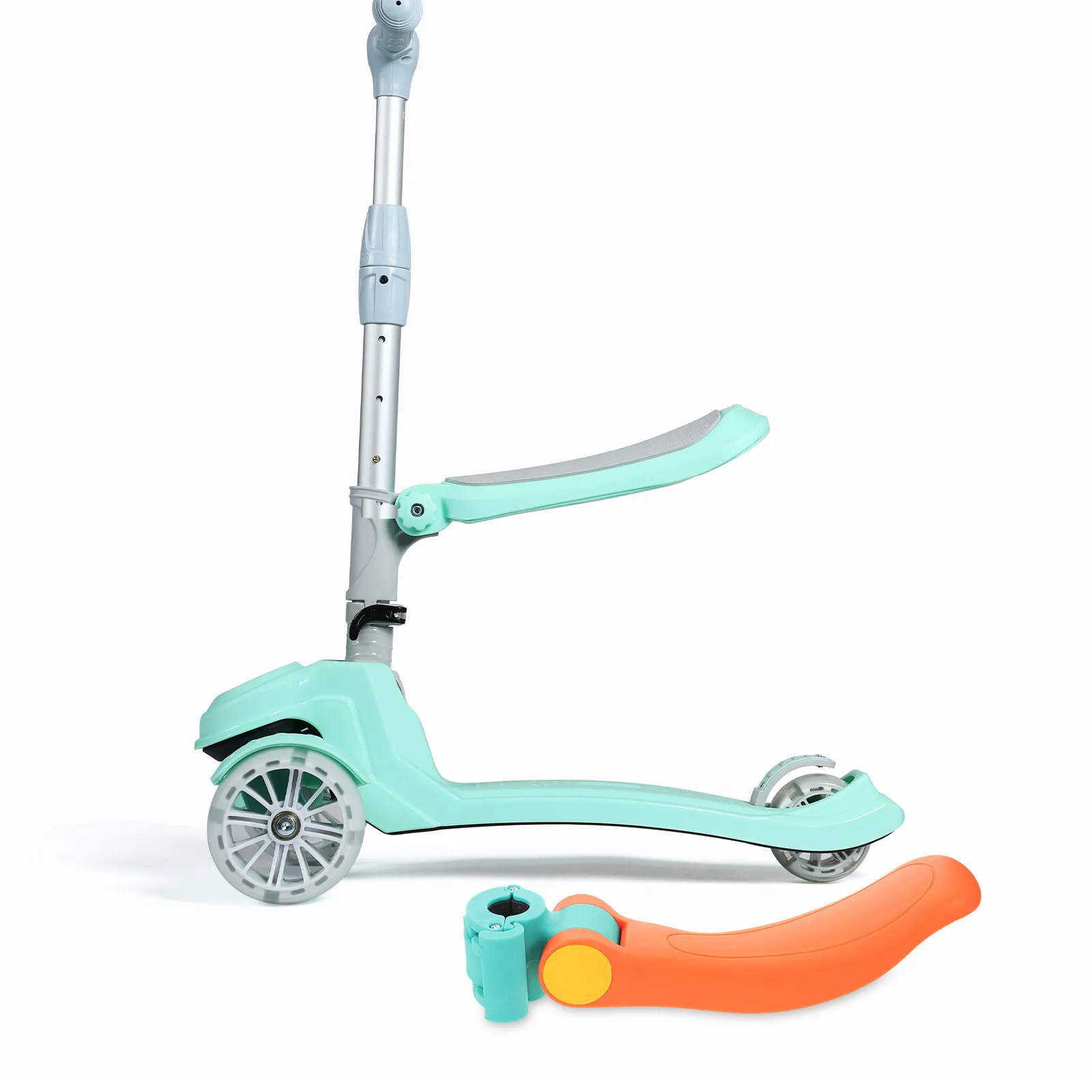 

Universal Foldable Scooter Seat Replacement For Kids Ergonomic Saddle Easy Installation High Load Bearing Vibrant Colors Travel