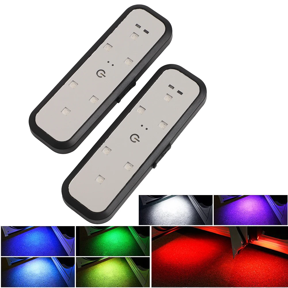 

﻿ 2pcs Car Door Lights LED Welcome Light Magnetic Control USB Charging Auto Open Door Anti-collision Signal Flash Lamp
