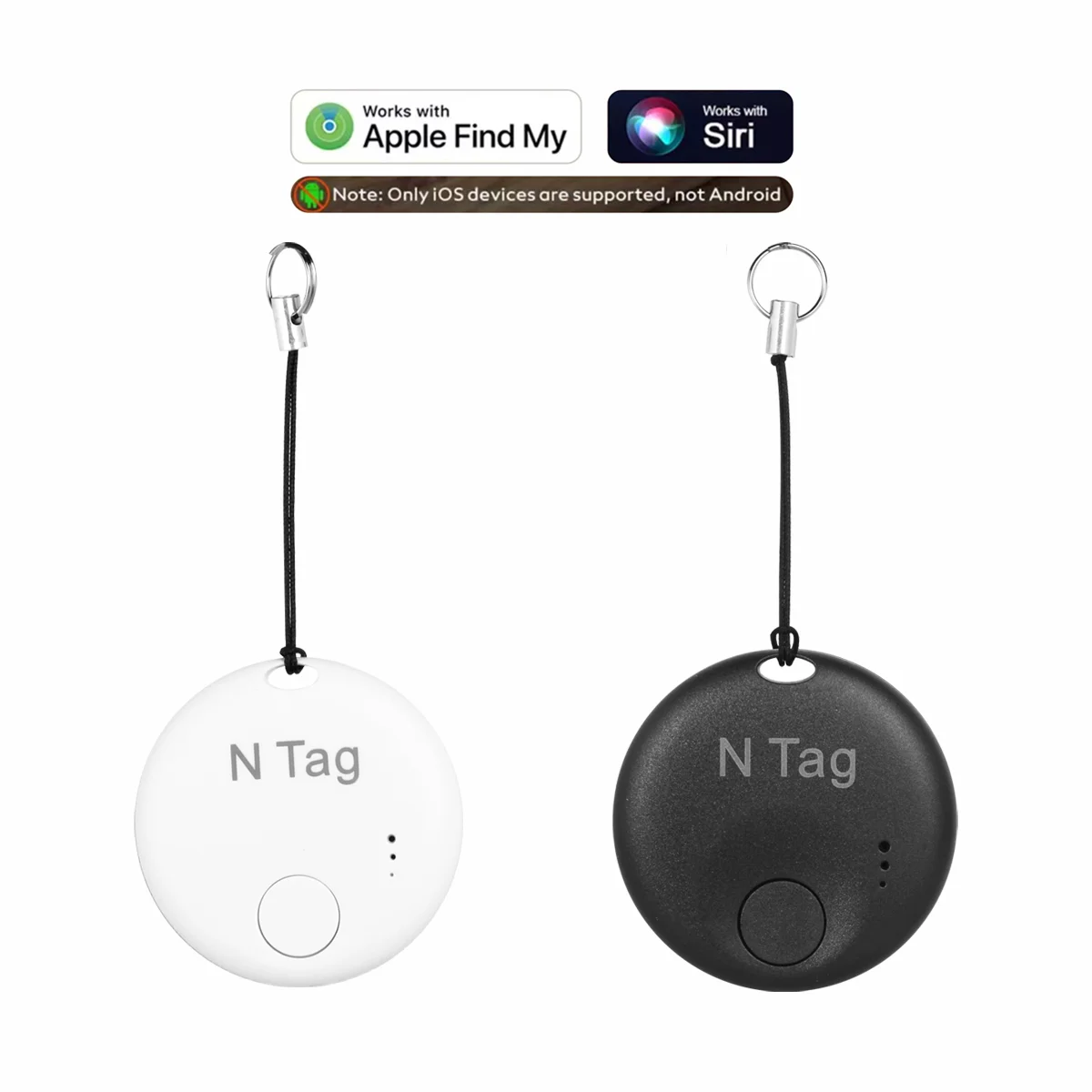 Air Tracker Tags Bluetooth Smart Tag Work with Find My APP (iOS Only) Tracking Locator Device Search Item Finder Luggage Key Bag