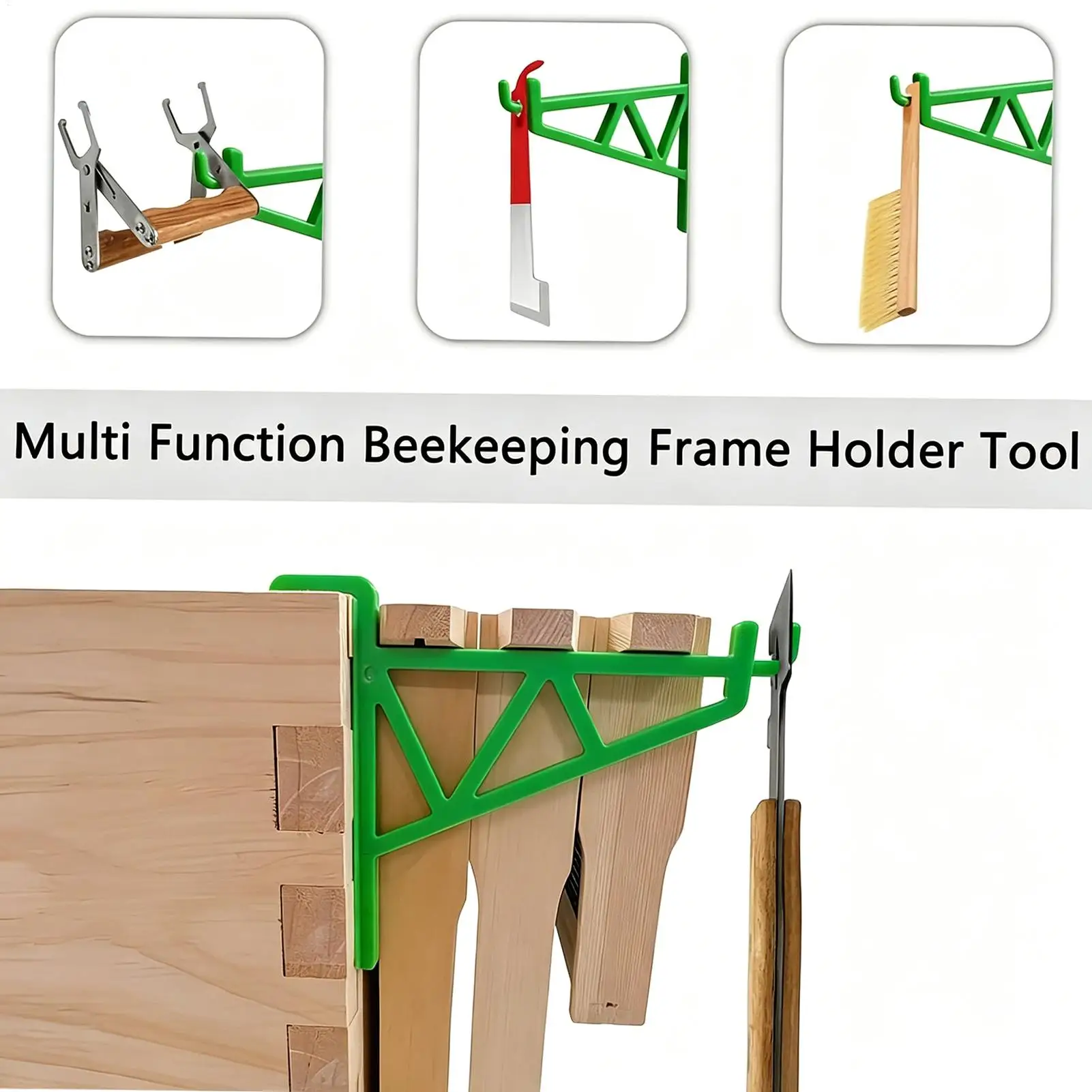 Beehive Frame Holder 2Pcs Heavy Duty Plastic Beekeeping Grip Frame Perch Bee Hive  Support Rack Bracket Beekeeping Supplies