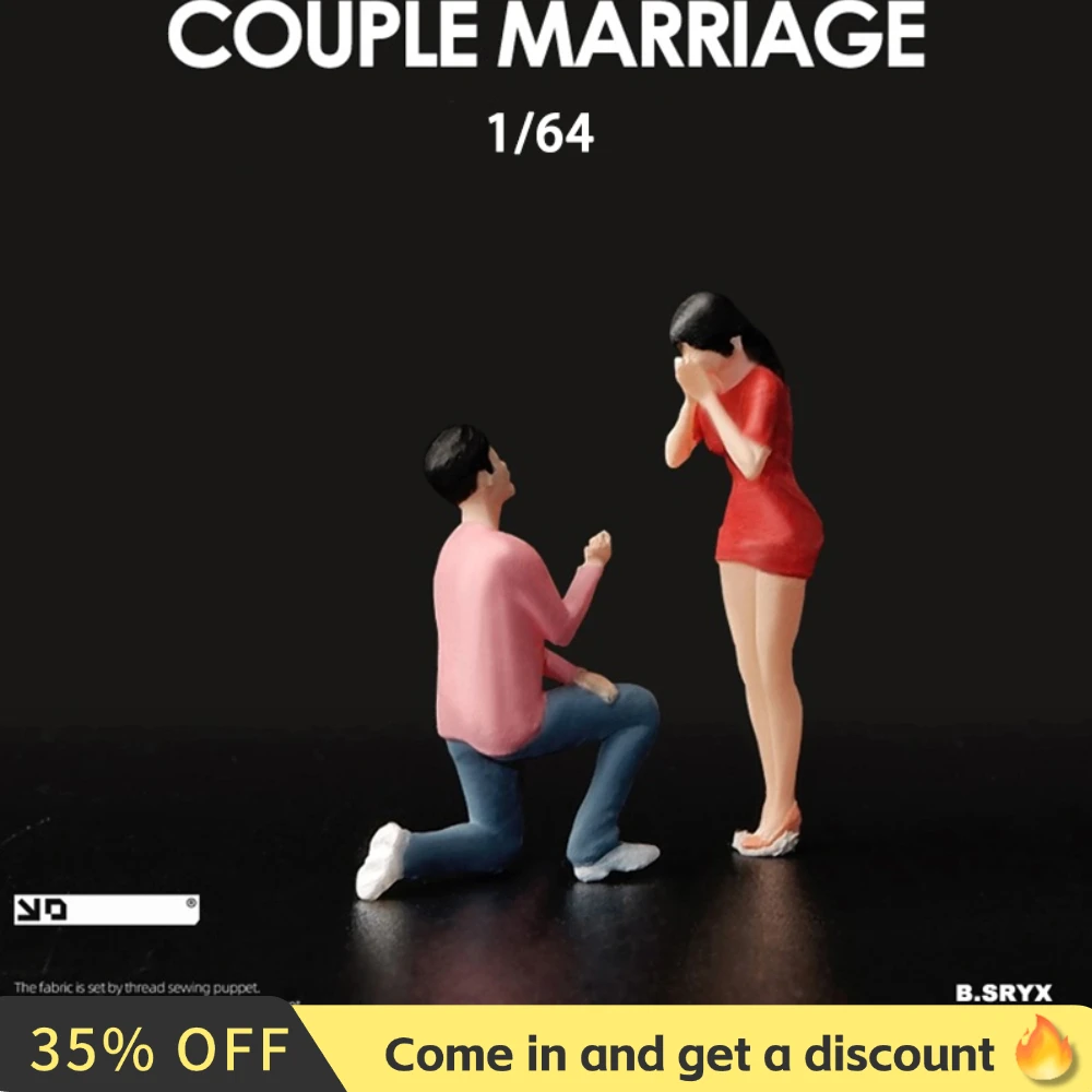 Kicarmod 1/64 Scale Model Figurine Photo Proposal Scene Figure  in Scale Diecast Model Car