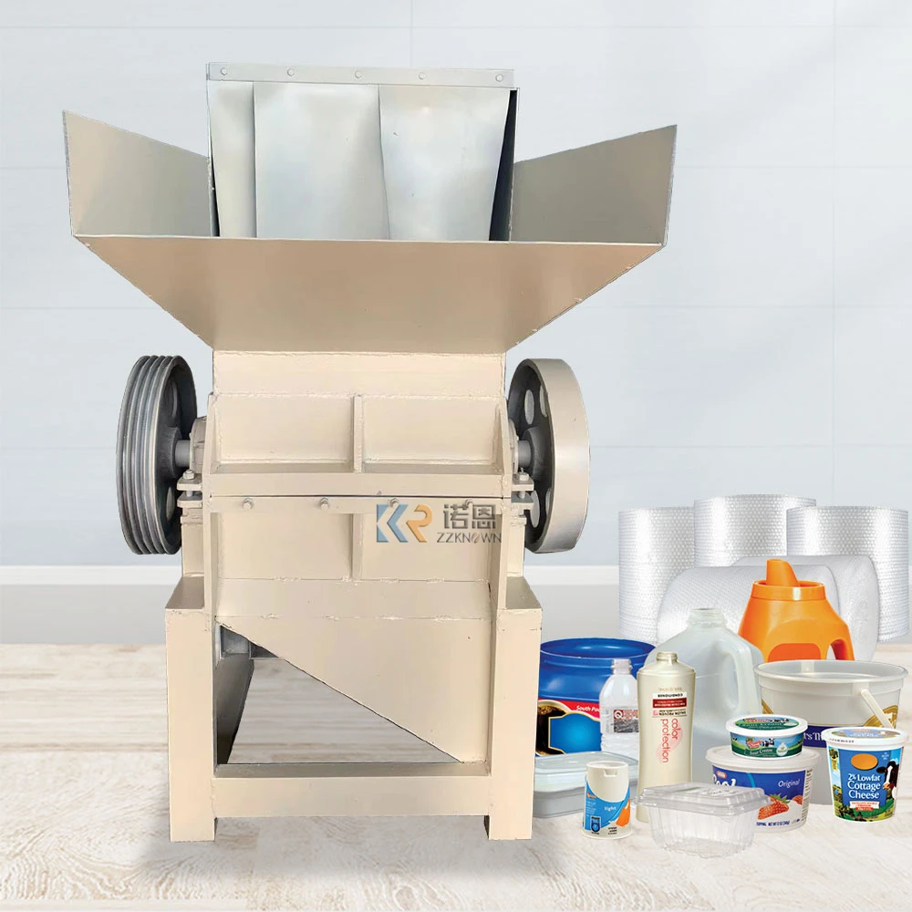 Poderosa máquina de reciclagem de plástico, triturador, máquinas de esmagamento, sacos de plástico, garrafas, frascos, tubos, máquina trituradora desfiada