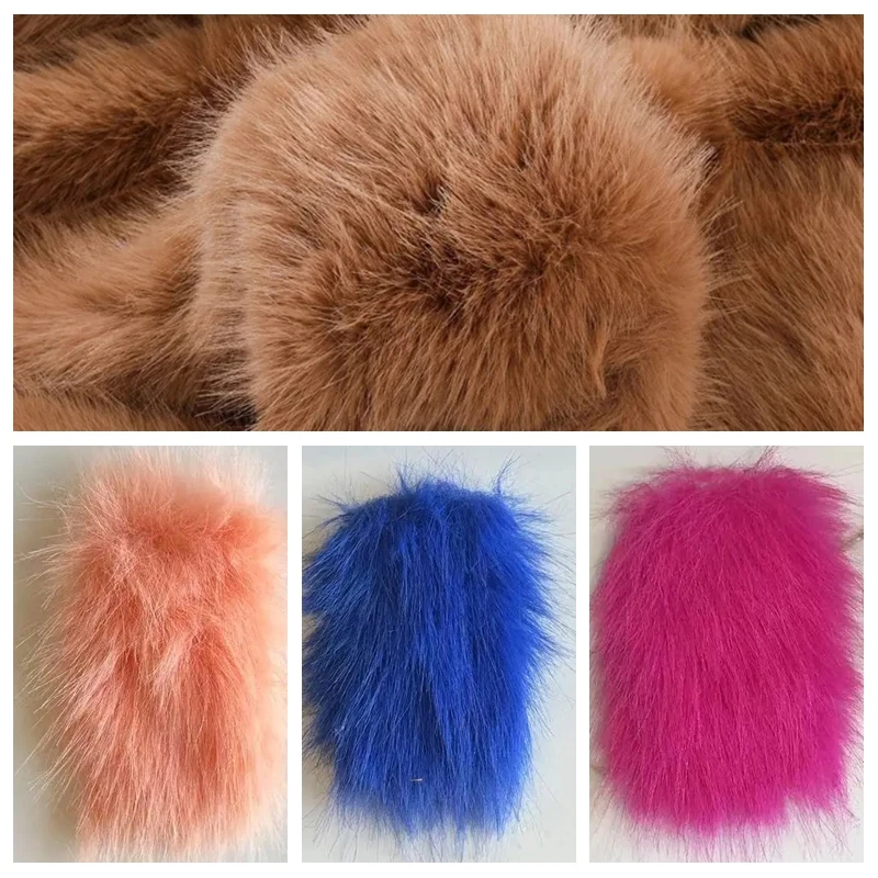 

5 см плюшевая ткань с имитацией лисьего меха, зашифрованная по метрам для кукол, хвост, костюм животного, ткань для шитья своими руками, толстая, теплая, розовая, белая