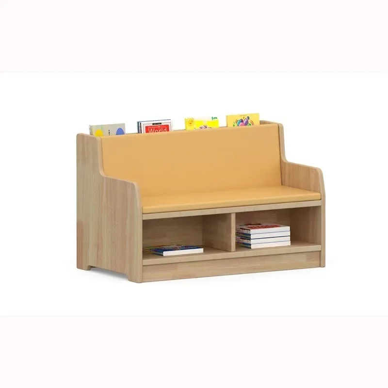 Kindergarten Furniture Children's Reading Room Solid Wood Bookcase Learning Interactive Sofa Bookcase