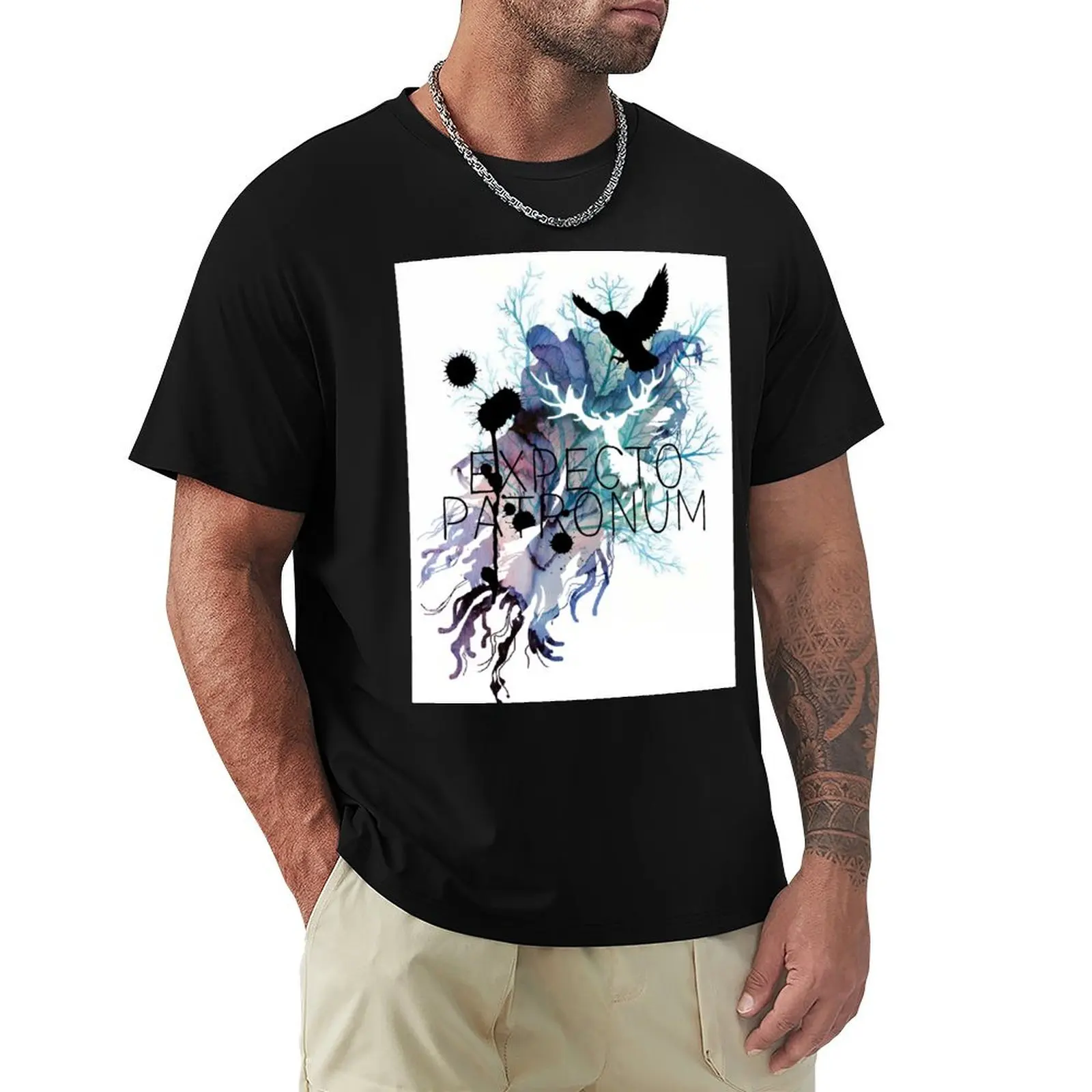 EXPECTO PATRONUM HEDWIG WATERCOLOUR T-Shirt Quick Dry Outdoor Sports T-Shirt