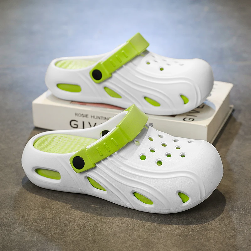 

Мужская дышащая обувь из ЭВА на толстой подошве, летние уличные удобные износостойкие сандалии с мягкой подошвой, садовая обувь двойного назначения