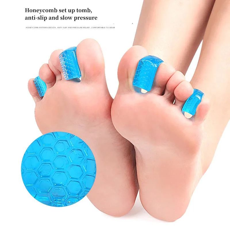 2Pcs=1Pair Toe Splitter Protector Spacer Foot Care Overlap Pad Clip Gel Separators Hallux Valgus Bunion Corrector Straightener