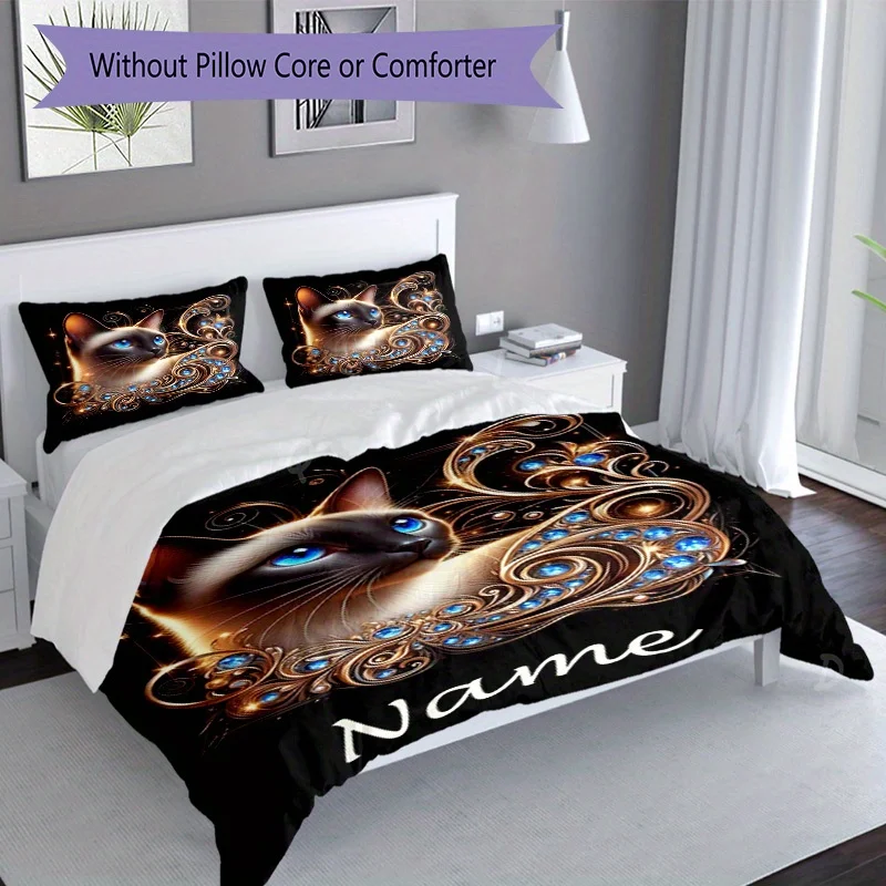 customized name Bedding Set 3D Print Polyester Duvet Cover Single Twin Queen King Size for Home Decoration Birthday Gift