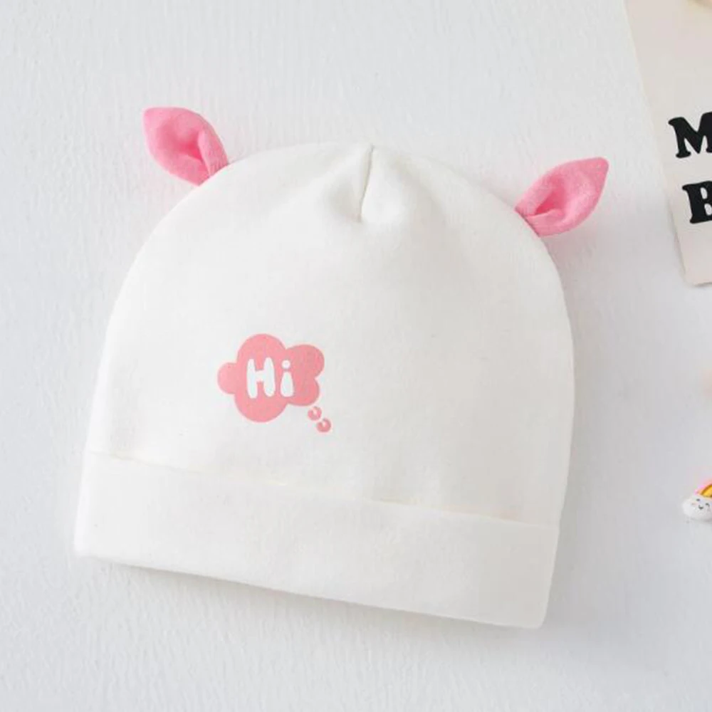 Baby Hat Newborn Cotton Cute Animal Print Spring Autumn 0-3 Months Baby Girl Boy Caps Hospital Baby Bonnet High Quality