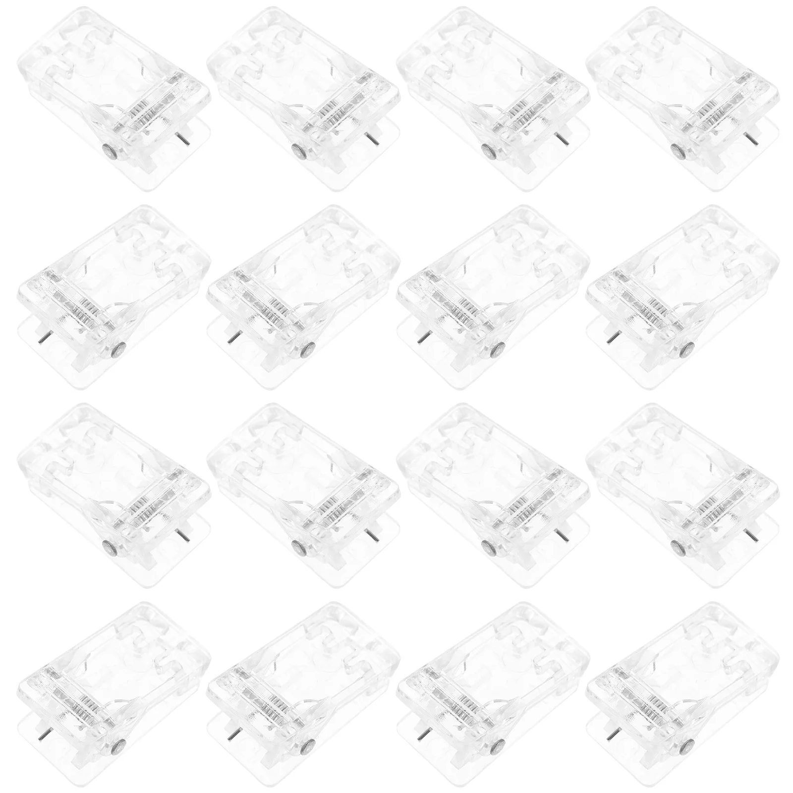 

50pcs Name Badge Holders Metal Plastic Spring Clips for ID Cards Office School Events Chest Pin Clamps Badge Clip