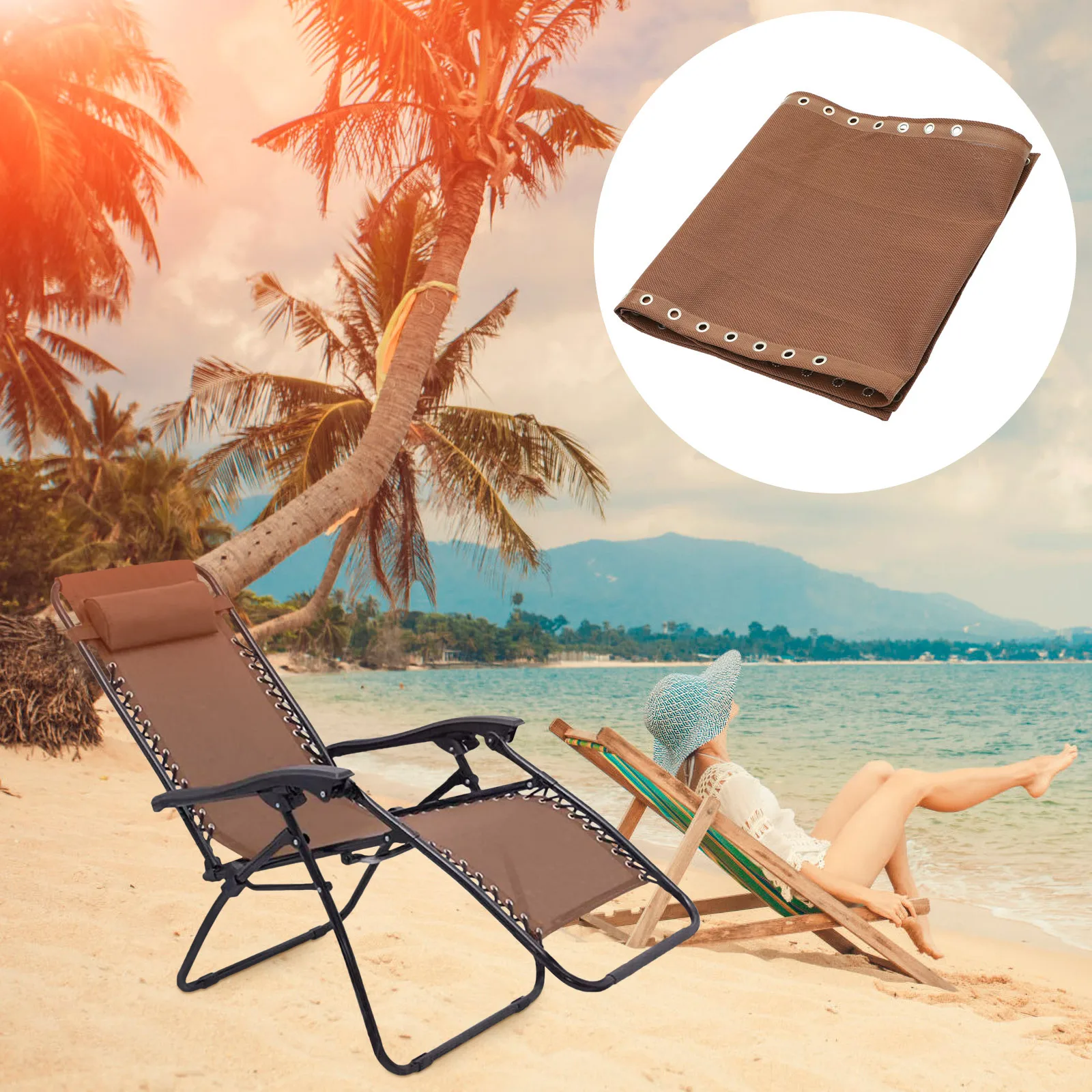 1Set Outdoor Stoel Canvas Vervanging Heavy Duty Lounge Cover voor Klapstoelen Balkon Camping Handig Accessoire