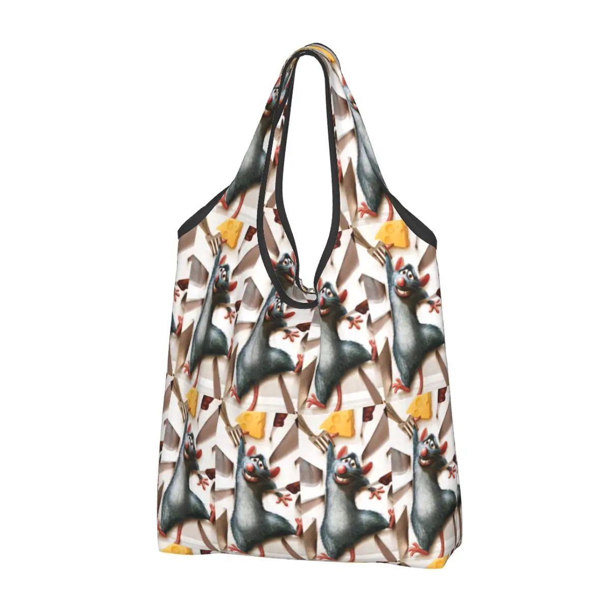 Benutzerdefinierte Recycling Ratatouille Remy Einkaufstasche Frauen Einkaufstasche Tragbare Alfredo Linguini Chef Lebensmittel Shopper Taschen