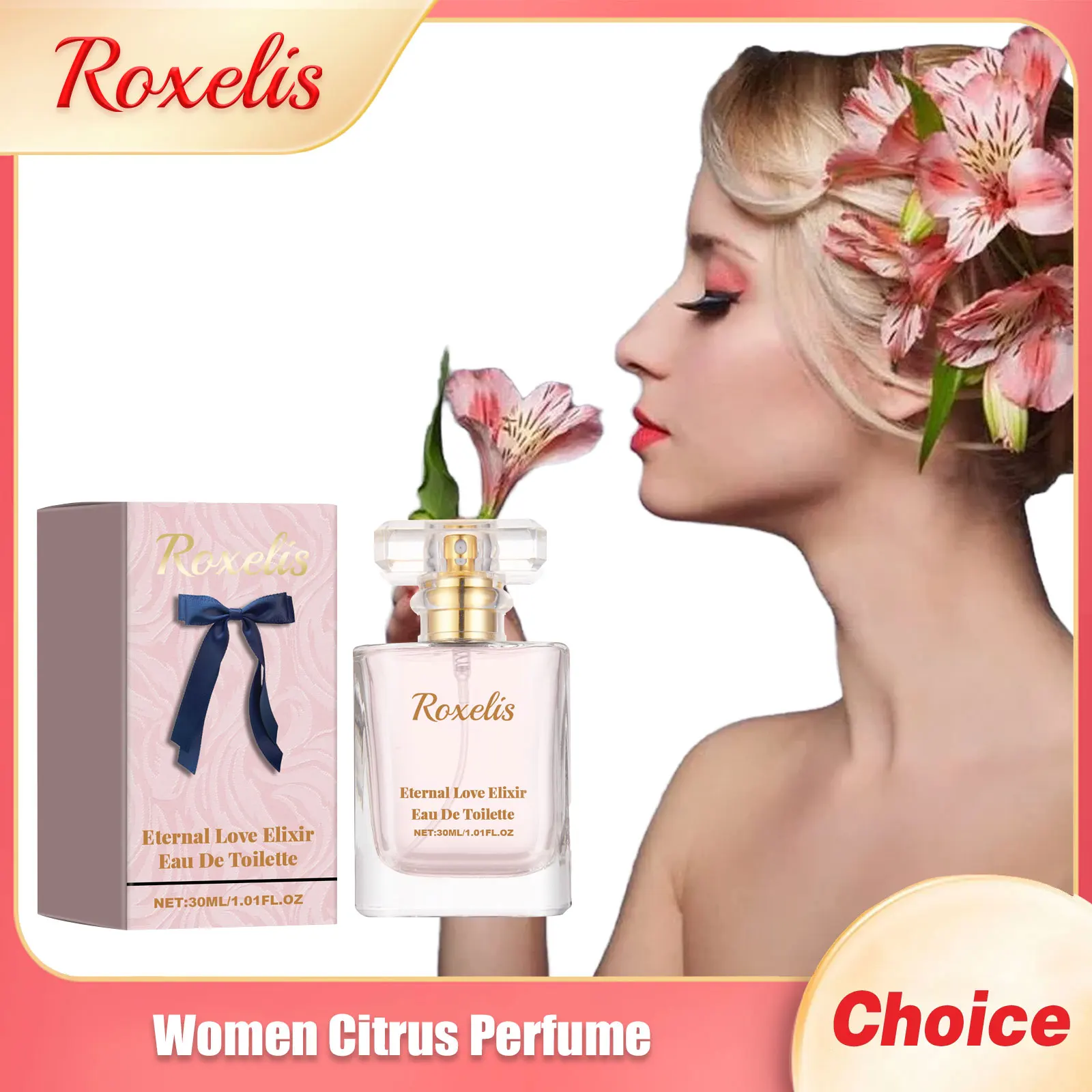 Roxelis Citrus Women Pheromone Perfume Lasting Fragrance Attract Men Intimate Partner Dating Flirting Floral Scent Light Parfum