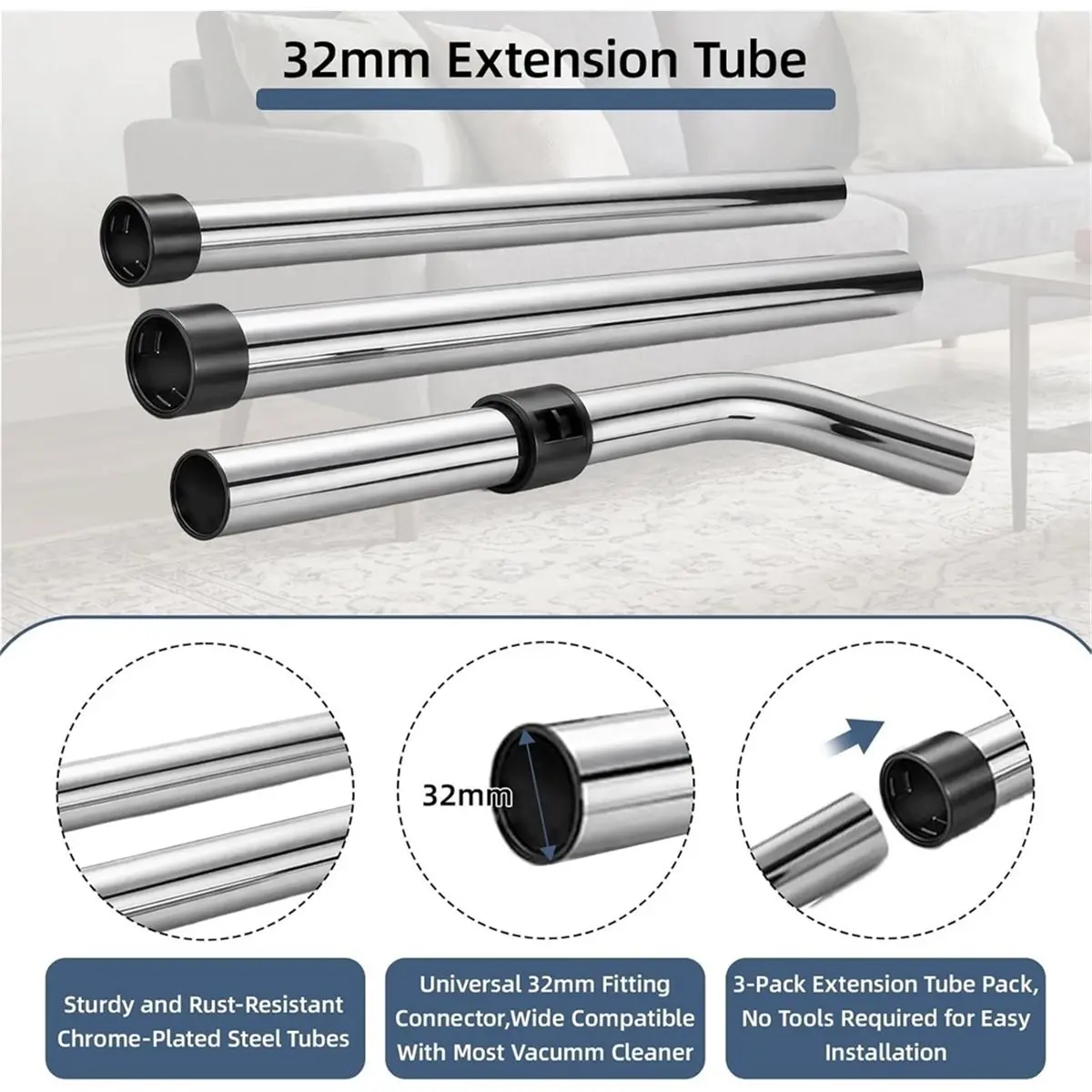 RECOMMENDATION  3-Pack Extension Tube for Henry Hetty,with Floor Head Tool for Henry Hetty David Harry