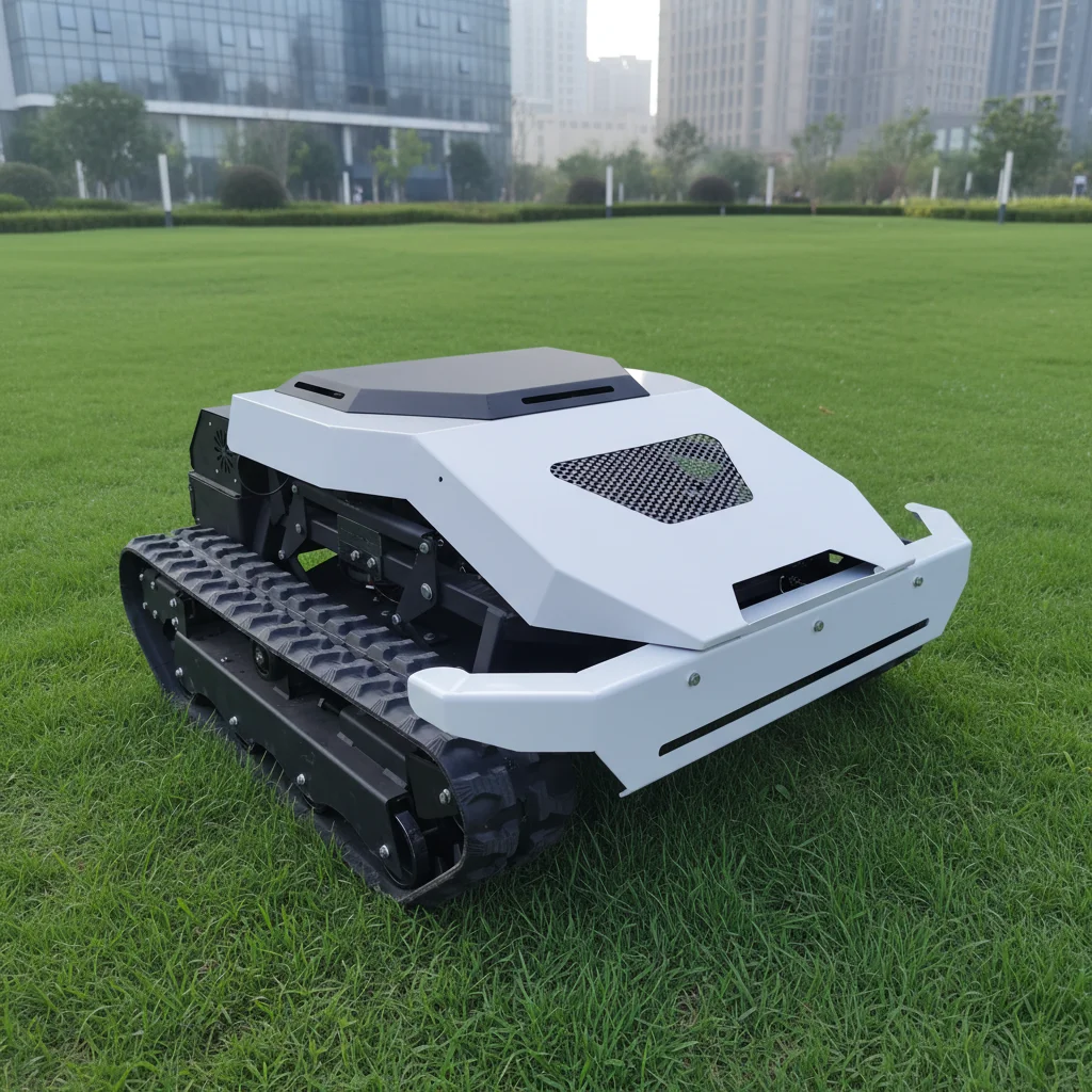 

Customize Powered Crawler Lawn Mower Low Fuel Consumption Stable Performance