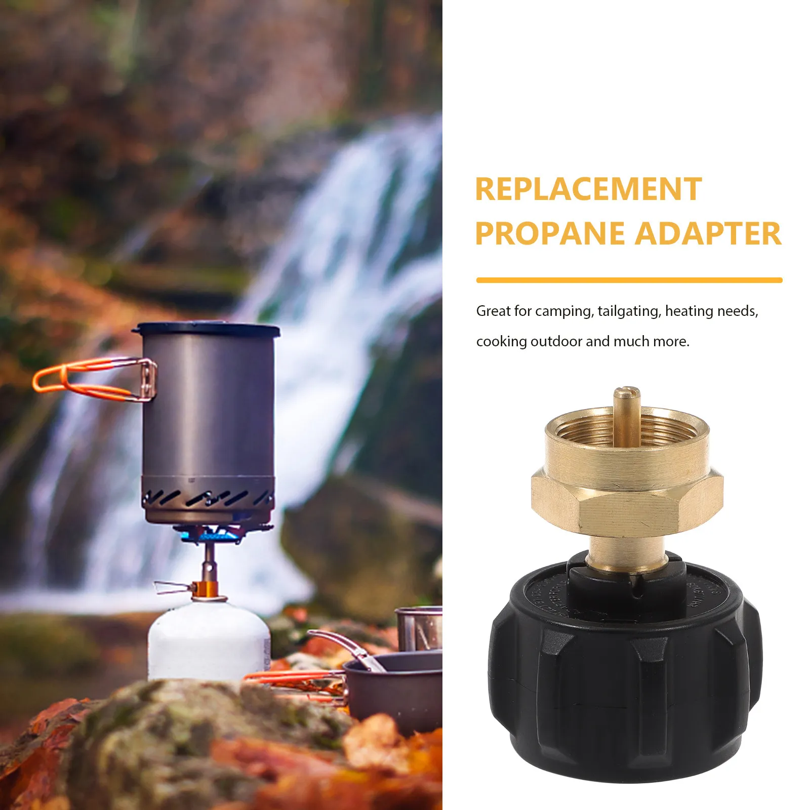 Propane Filling Adapter Qcc1 Brass Non-Leaking Outdoor Camping Barbecue Heating Propane Refilling Charging Adapter Replacement