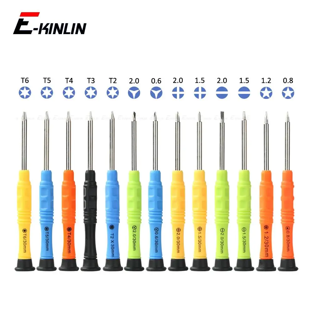 13 in 1 Teardown Kit Cros Screwdriver Opening Disassembly Tools Flat Torx Pentalobe Metal For iPhone Android Phone Tablet