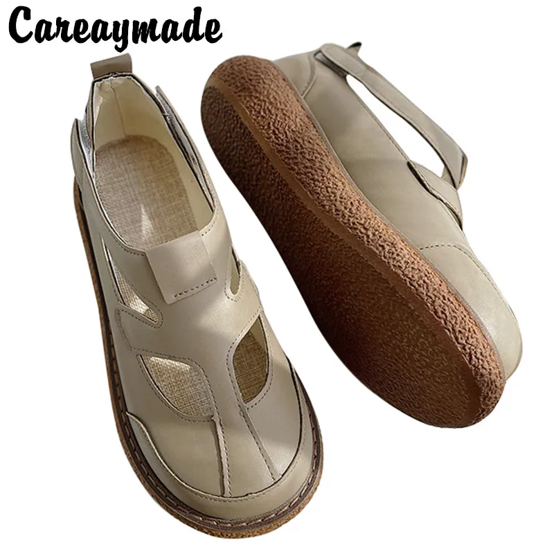 Careaymade-Hollow out summer women's sandals,muffin thick soled women's shoes,single shoes,women's literary&artistic retro shoes