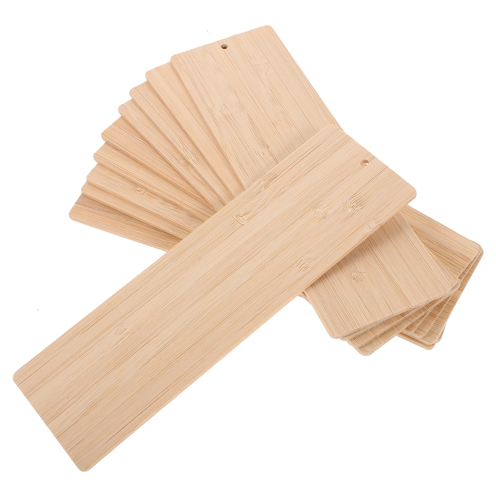 

10pcs Blank Bamboo Bookmark Material 16cmx5cmx02cm Rectangle Tags Craft Supplies Diy Bookmarks Home Decor Student Supplies