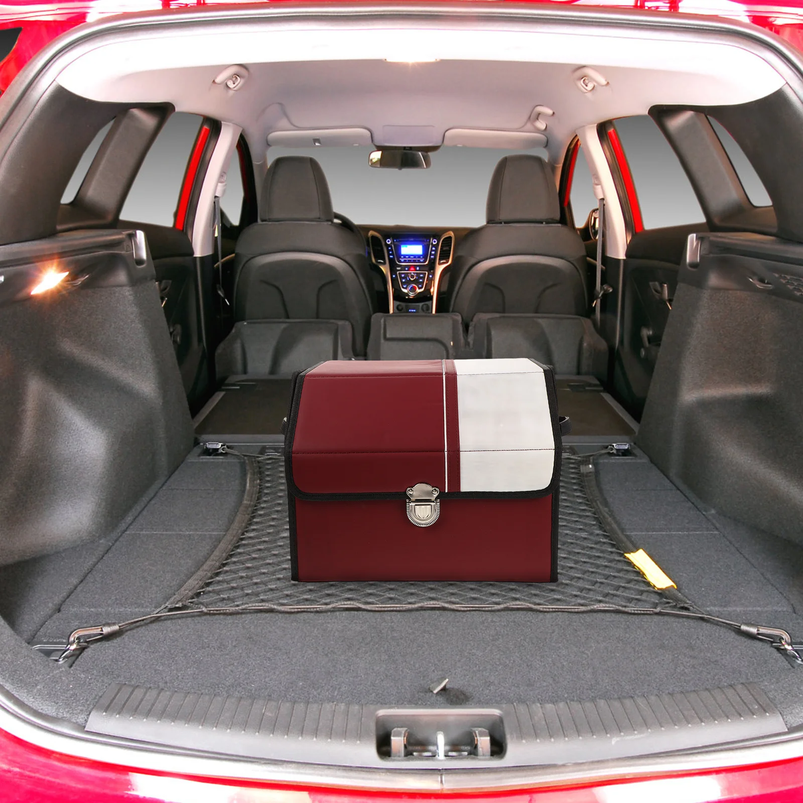 

Car Trunk Organizer Foldable Large Storage Capacity Collapsible Auto Truck Organizer Box Suv Car Accessories Trunk Basket