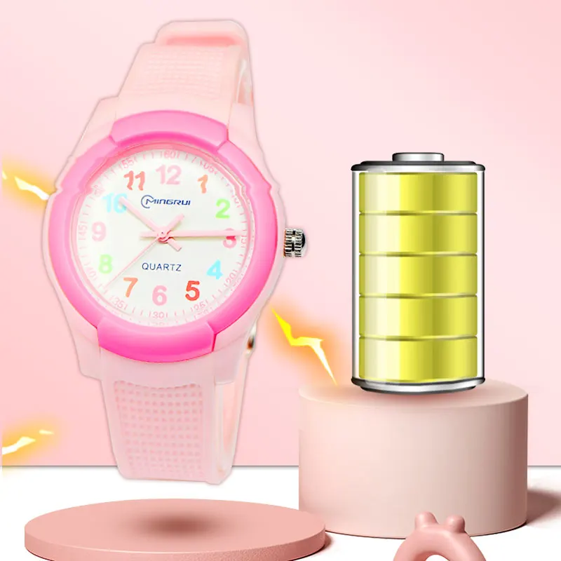 UTHAI CA18 Children's Watch Fashion Sports Quartz Watch Pink Digital Waterproof Boys Girls Kids Teenagers Students Clock Watches