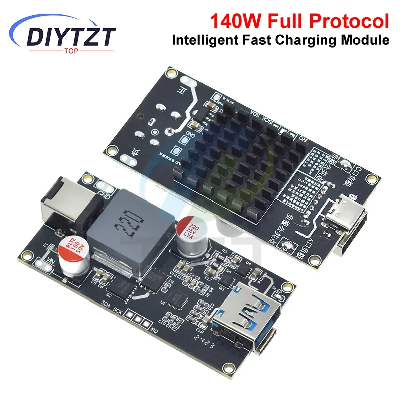 DIYTZT DC 6-30V 140W Multi Protocollo Desktop Modulo di Ricarica Veloce Intelligente Ad Alta Potenza Per QC4.0 +/5.0 PD PPS FCP SCP SFCP AFC