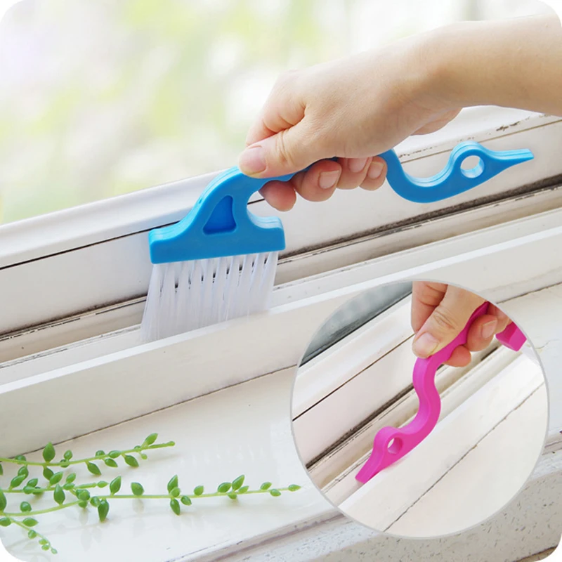 Swan Shape Window Groove Cleaning Brush Scraper Brush Sill Crevice Cleaner Kitchen Cleaning Brush Wheel Kitchen Accessories