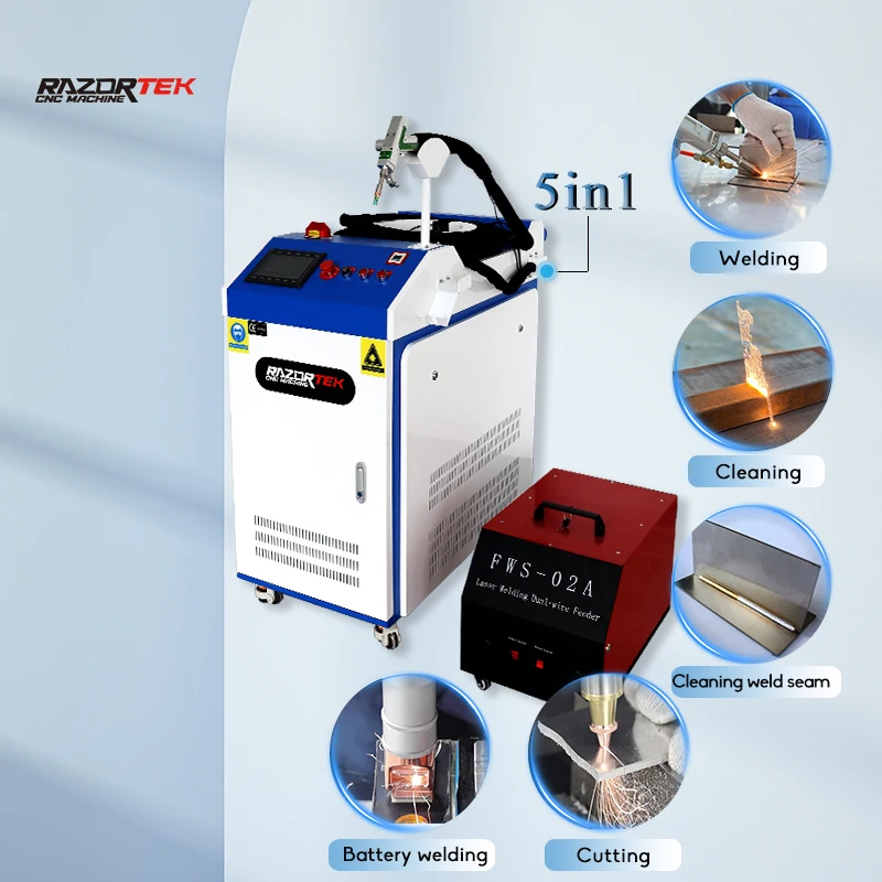

Relfar series stable performance 5in 1 fiber laser battery welding cleaning cutting machine with double wire feeder