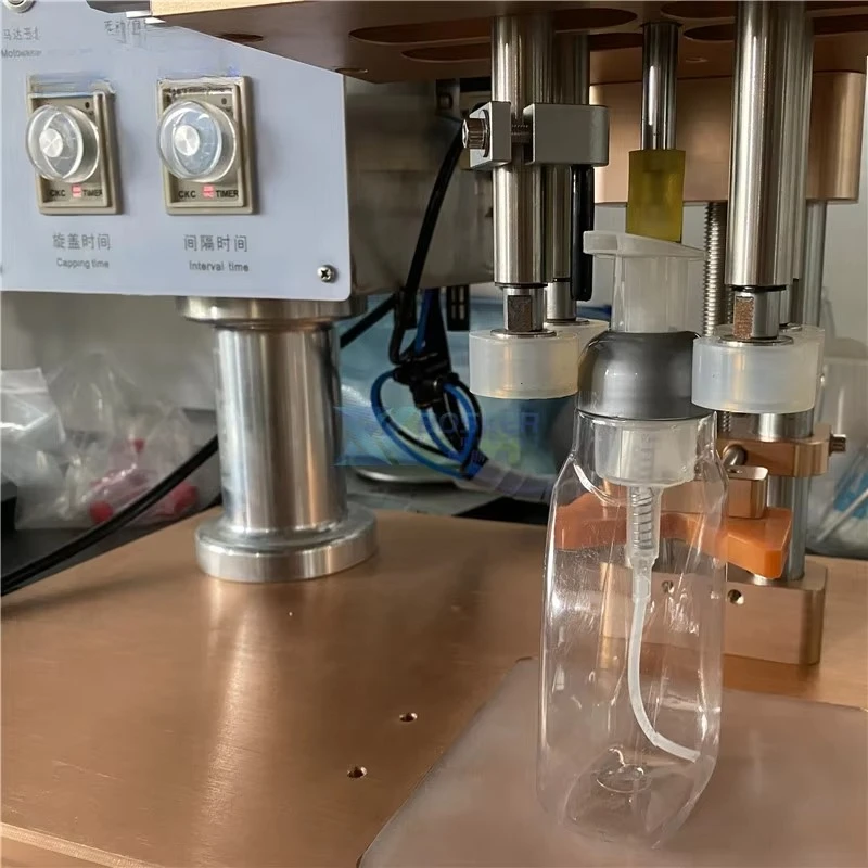 BSK-X01 Desktop Semi-automatic Capping Machine for Spray Pumps Handheld Capping Machine