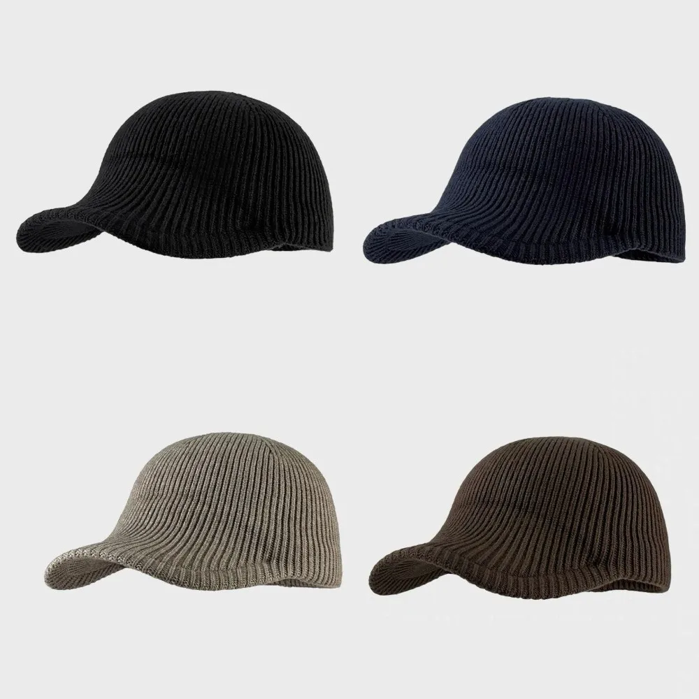 

Модная универсальная бейсболка в стиле Old Money, регулируемая эластичная шерстяная шапка, теплая однотонная конная шапка унисекс