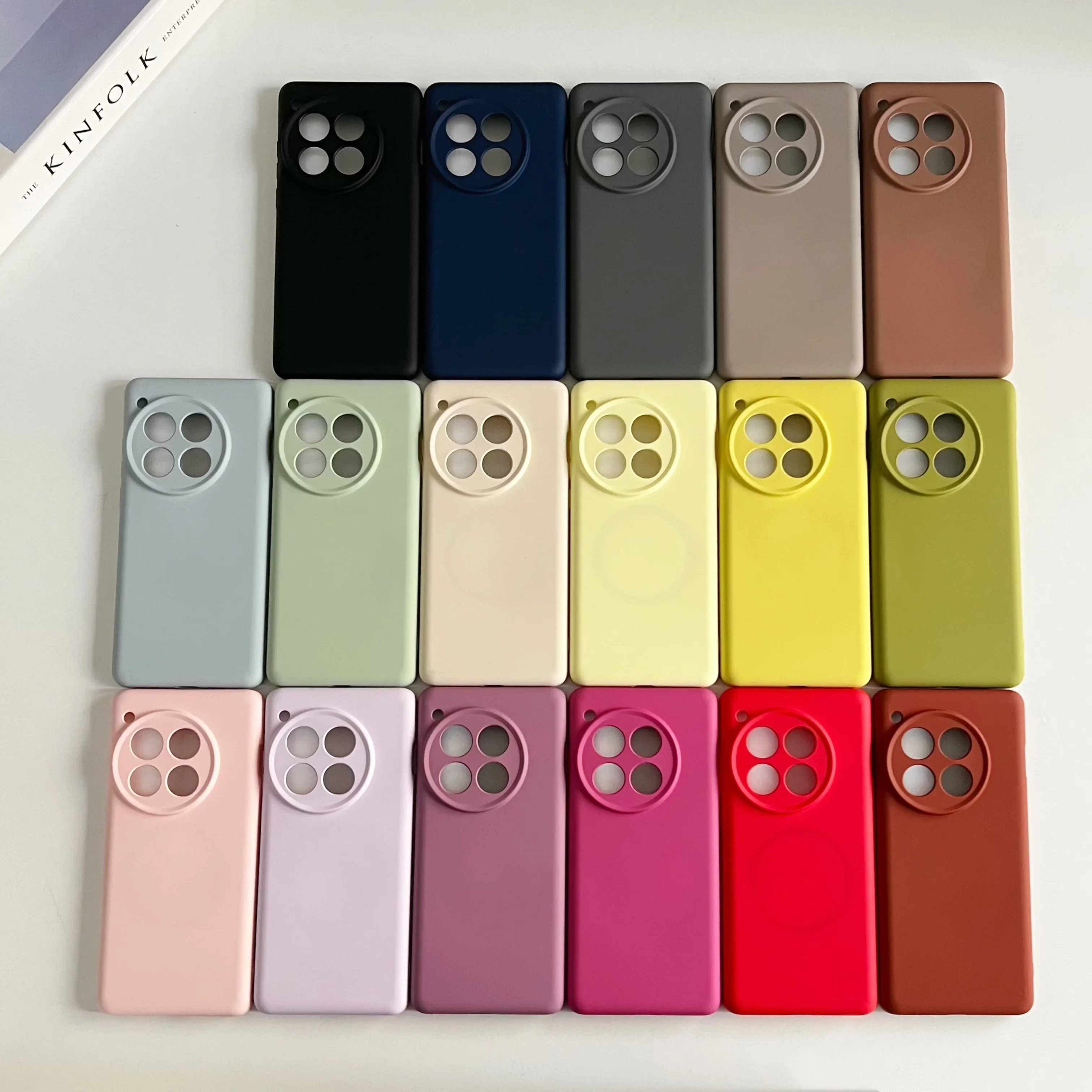 For Magsafe Wireless Charging Magnetic Soft Liquid Silicon Case For Oneplus 13 12 Skin Smooth Camera Protection Back Cover Coque