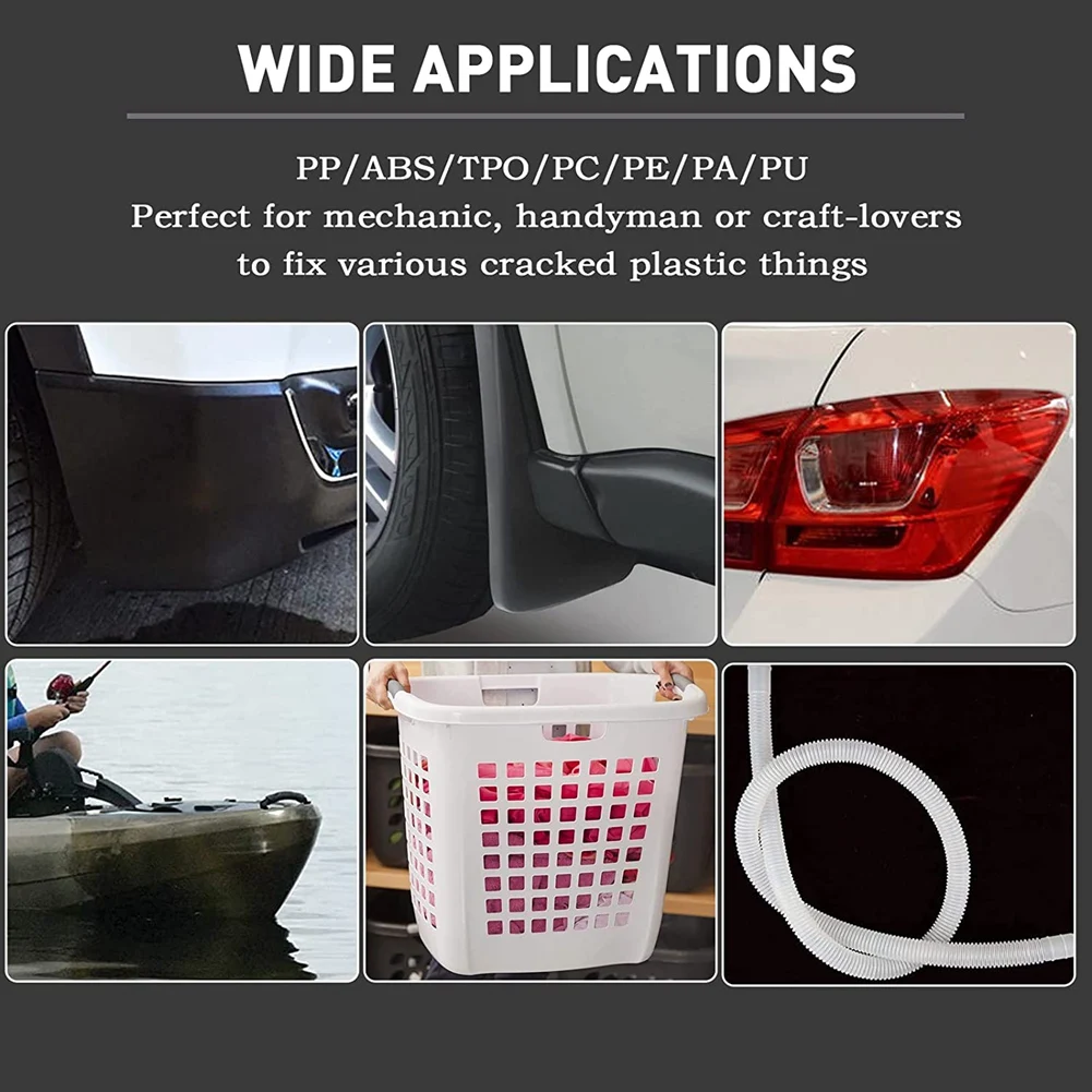 56PCS Plastic Welding Rods, 7 Types ABS PP PU PE PA PC TPO 13 Inch Plastic Welder Rod for Car Bumper Kayak image 6