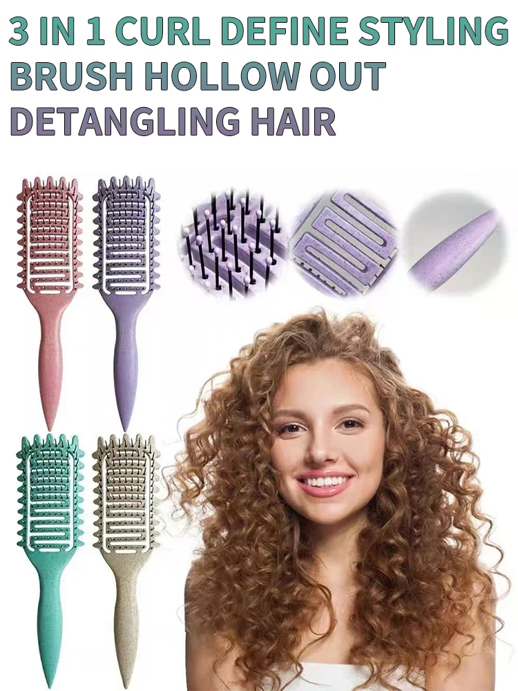 

Рулон парикмахерской расчески - Бытовая соломенная расческа Расческа для укладки - Массажная расческа - Взрывоопасная расческа Полая расческа для завивки - Высокая верхняя часть