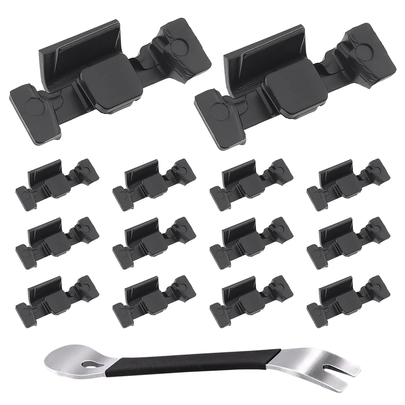 14 pcs 51132752145 Headlight Bezel Mounting Clips, Carbon Steel, Vibration Reduction